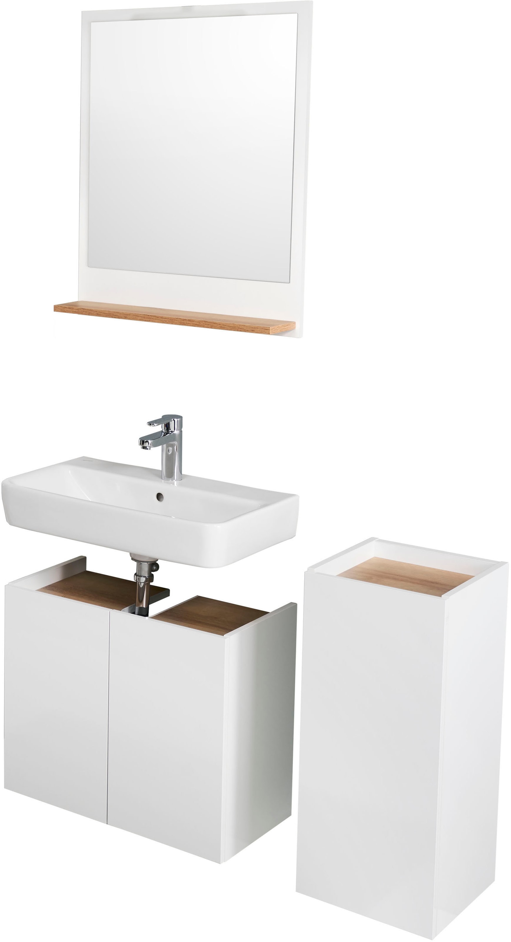 Saphir Ensemble de meubles de salle de bain »Quickset 947 3-teilig, Waschbeckenunterschrank mit Spiegel« 3 cuis tlg.