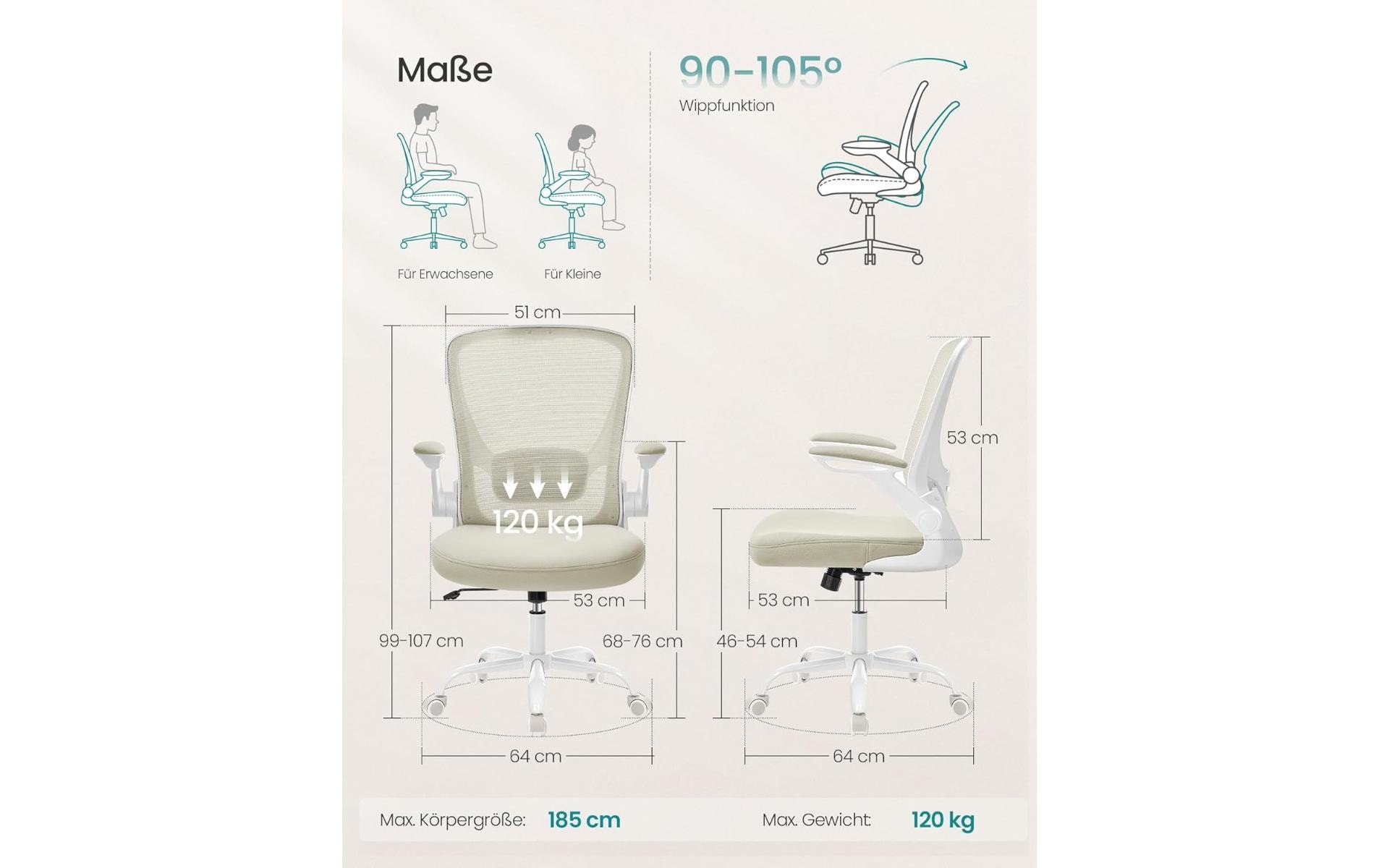 SONGMICS Chaise de bureau »höhenverstellbar« ()