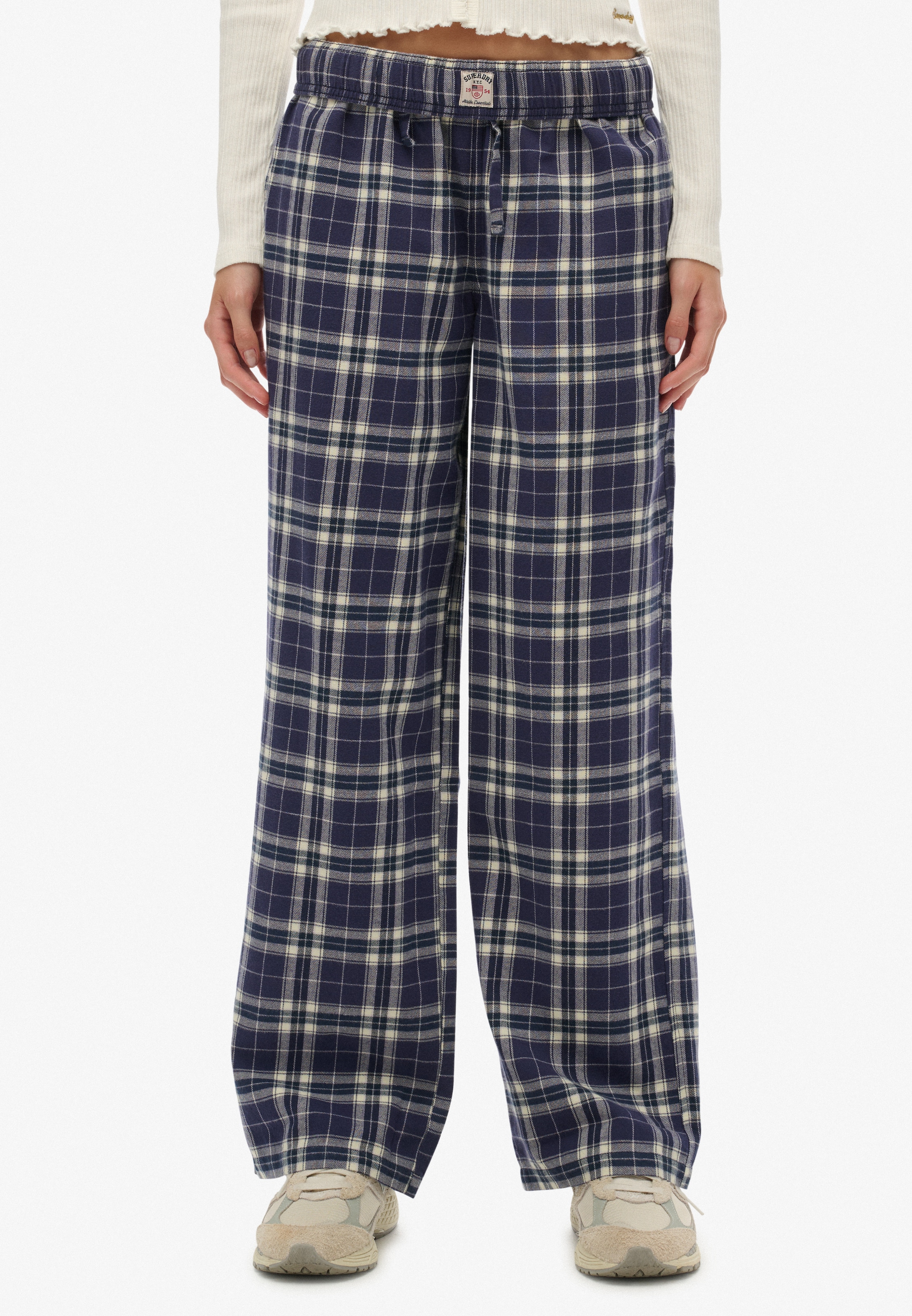 Superdry Schlafhose »COTTON CHECK ELASTIC TROUSER«  Baumwolle, straight fit, kariert auch zum Schlafen tragbar