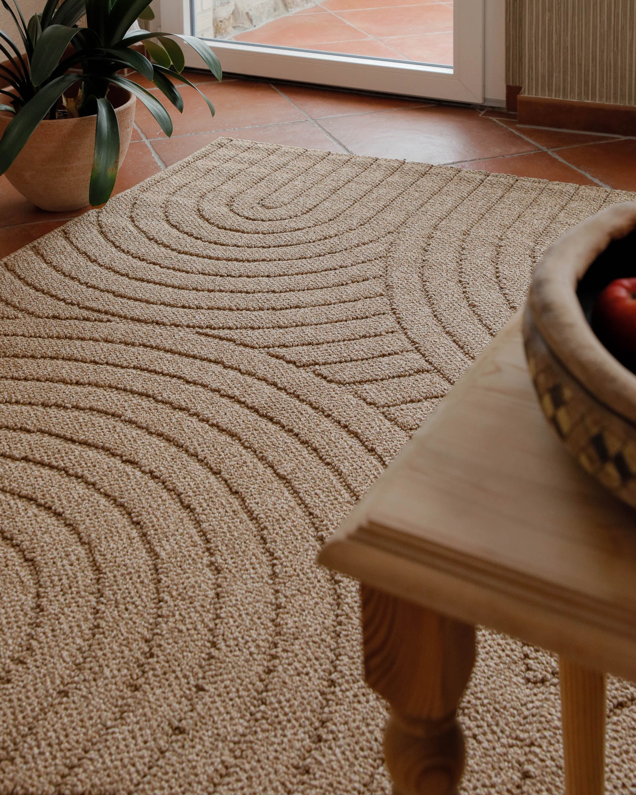 Wecon home Tapis »Monoq« Rectangulaire 12 mm Höhe Flachgewebe, wetterfest, Retro Design, robust, In- & Outdoor Teppich