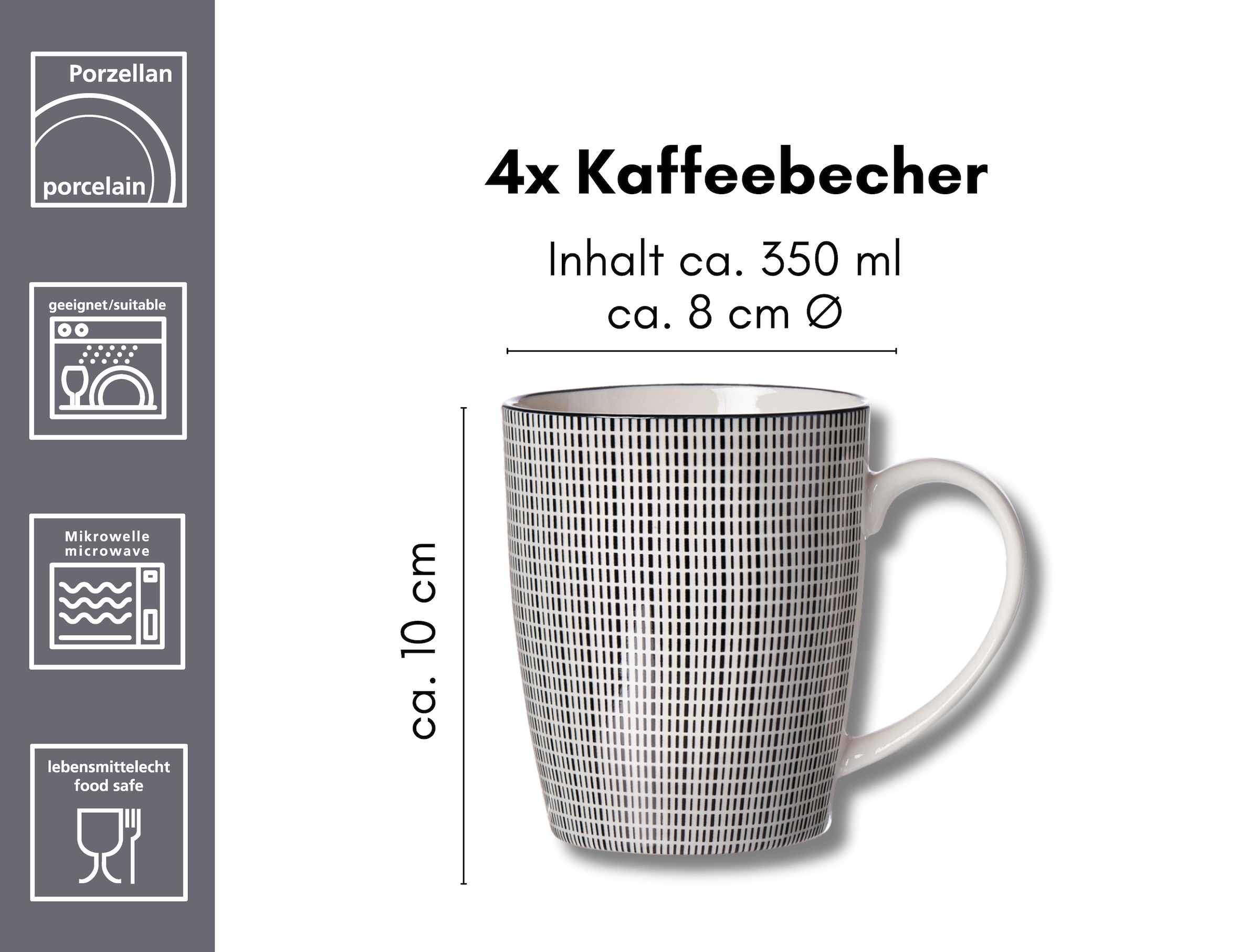 Ritzenhoff & Breker Gobelet »Takeo« skandinavisch-schlichter Touch, 350 ml, 4-teilig