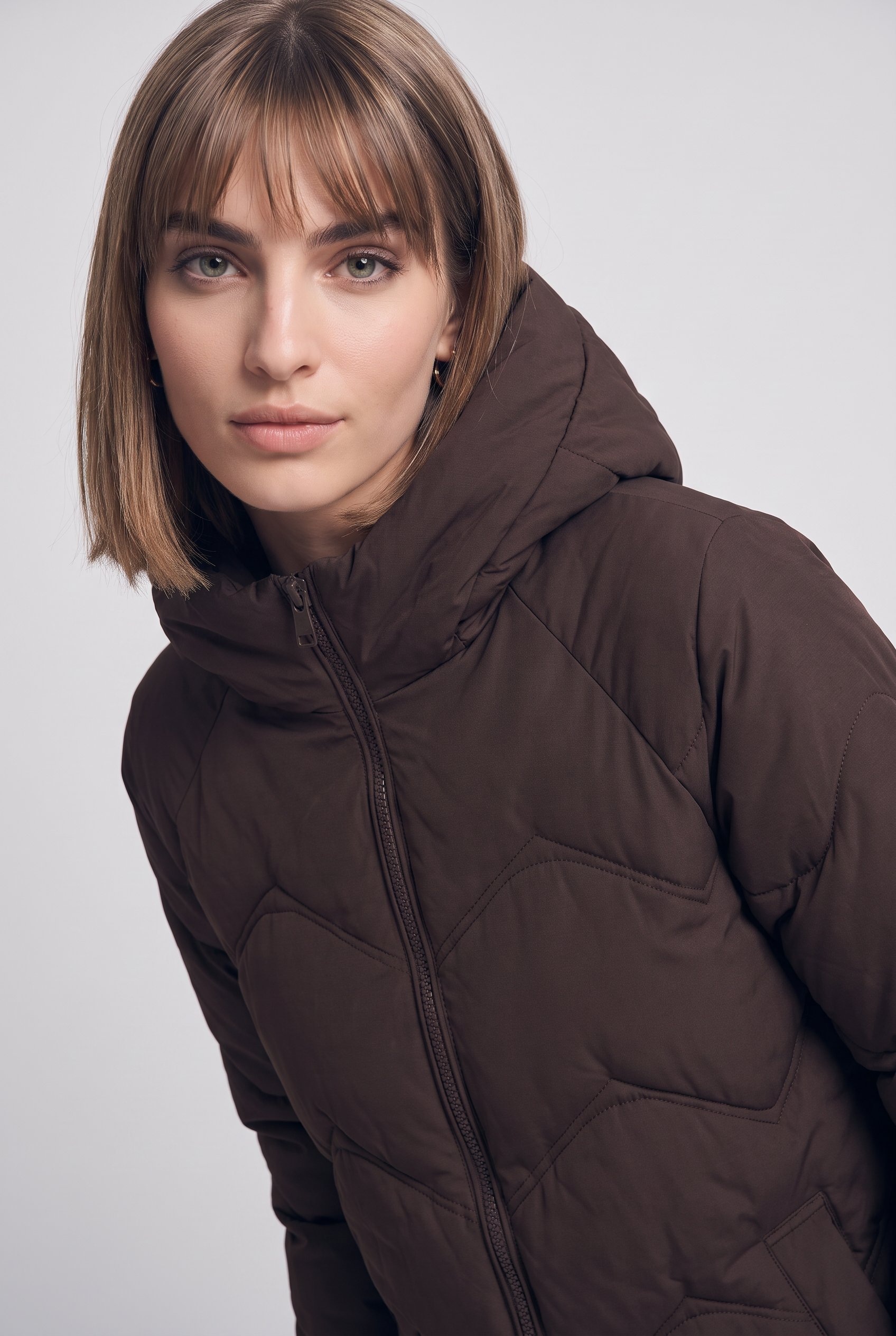 JDY Veste matelassée »JDYPOWER LONG HOOD PUFFER OTW HAB« avec capuche fibre synthétique