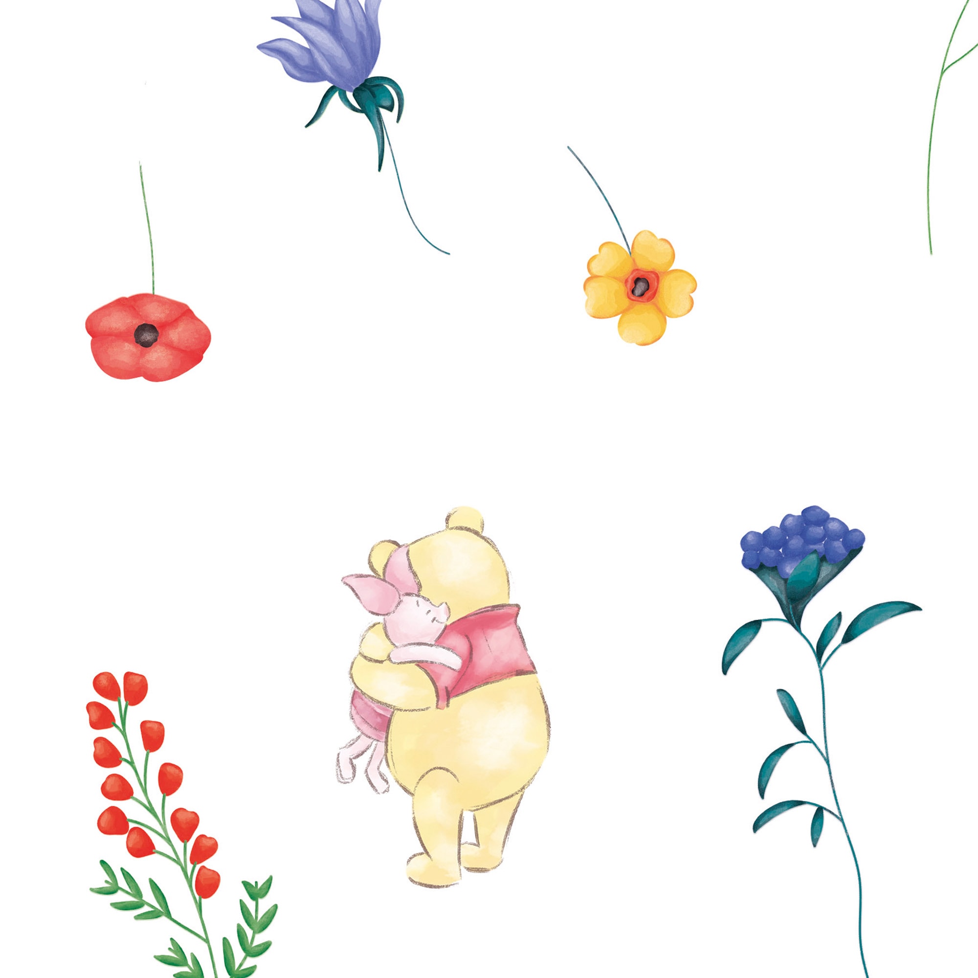Komar Papier peint intissé »Winnie the Pooh Summer« imprimé lisse rouleau de 53 x 1005 cm