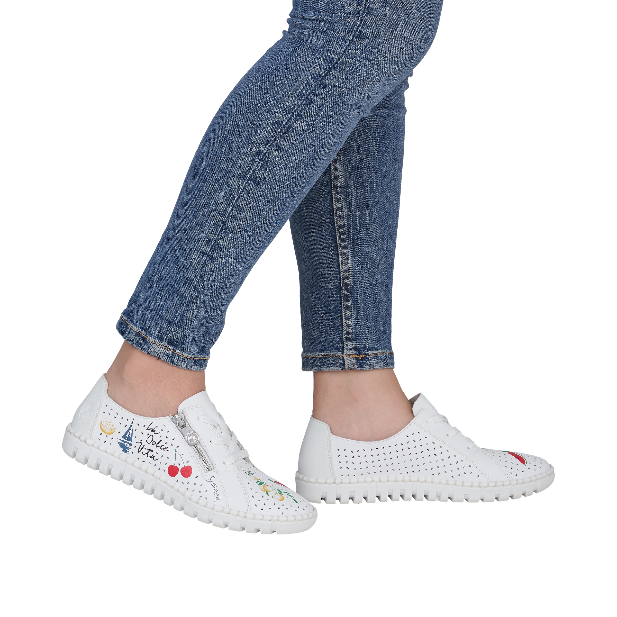 Rieker Chaussure à lacets  sneaker, chaussure basse, à lacets avec imprimé estival