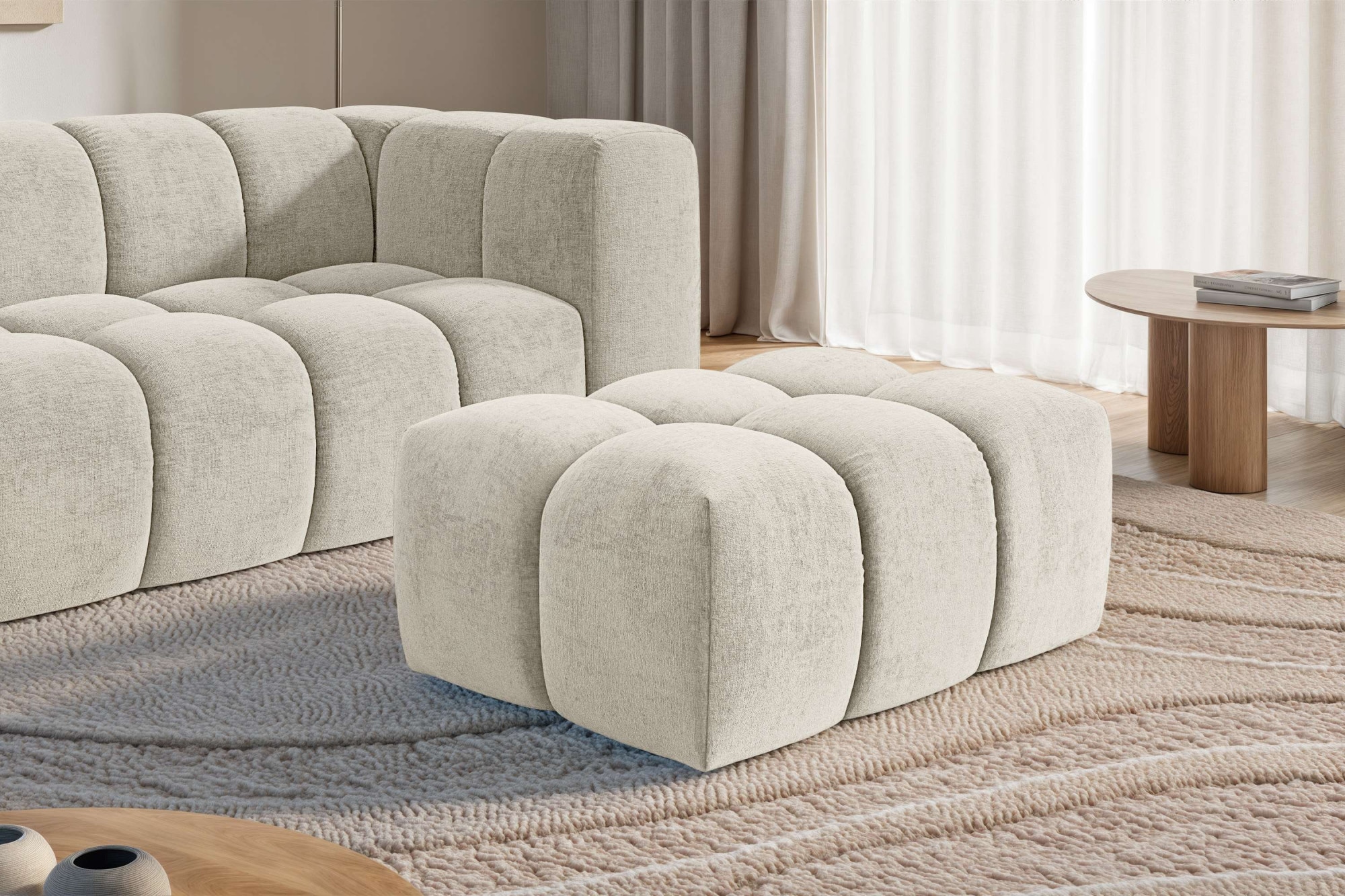 homsy by Ana Johnson Polsterhocker »BOUBELLE Sitzhocker mit Steppung, Bubble-Optik, Masse B/T/H: 97/67/42cm« erstklassige Verarbeitung, hoher Sitzkomfort und modernes Design