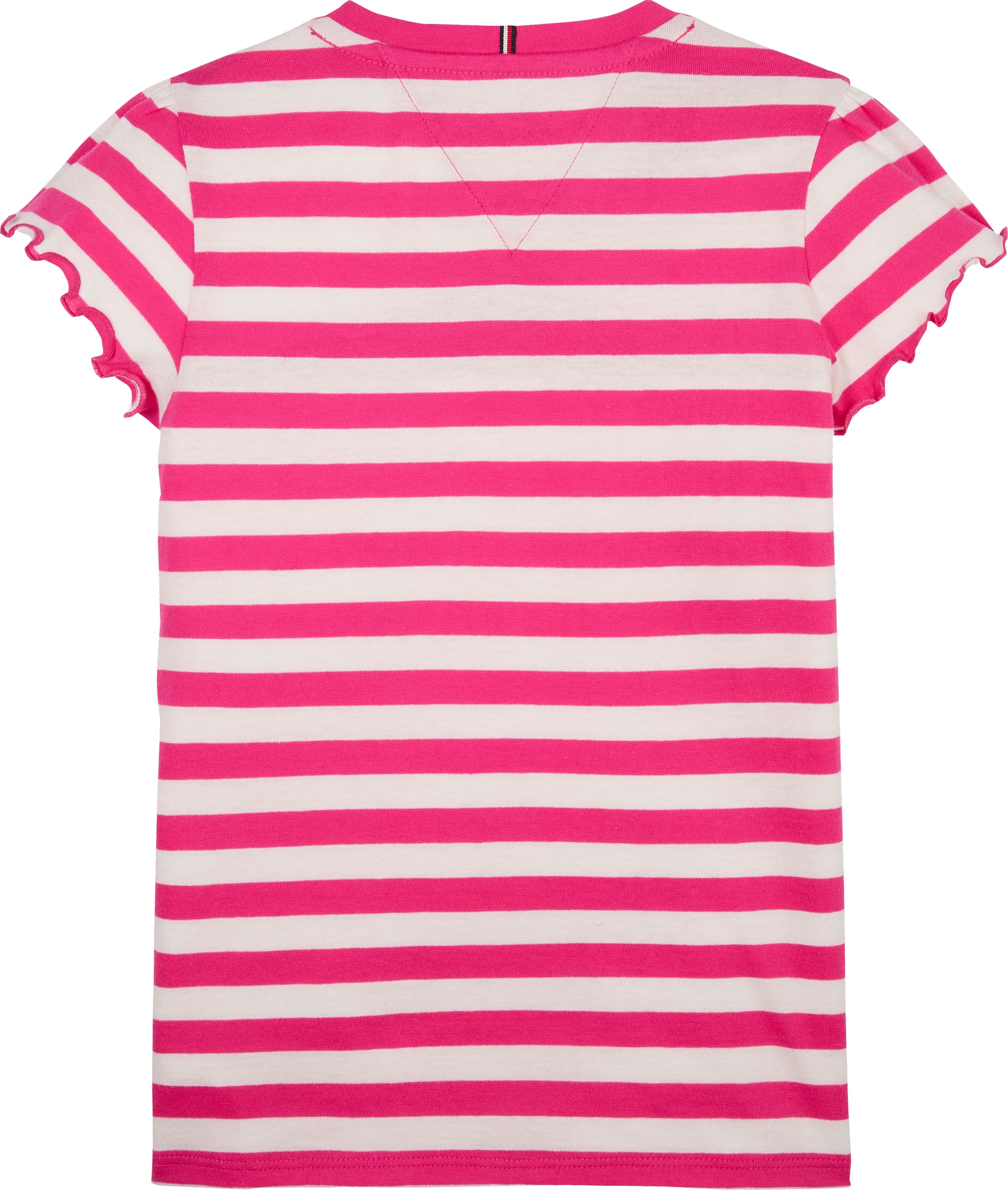 Tommy Hilfiger T-Shirt »ESSENTIAL STRIPE RUFFLE TOP SS« für Kinder bis 16 Jahre, mit gewellter Kante