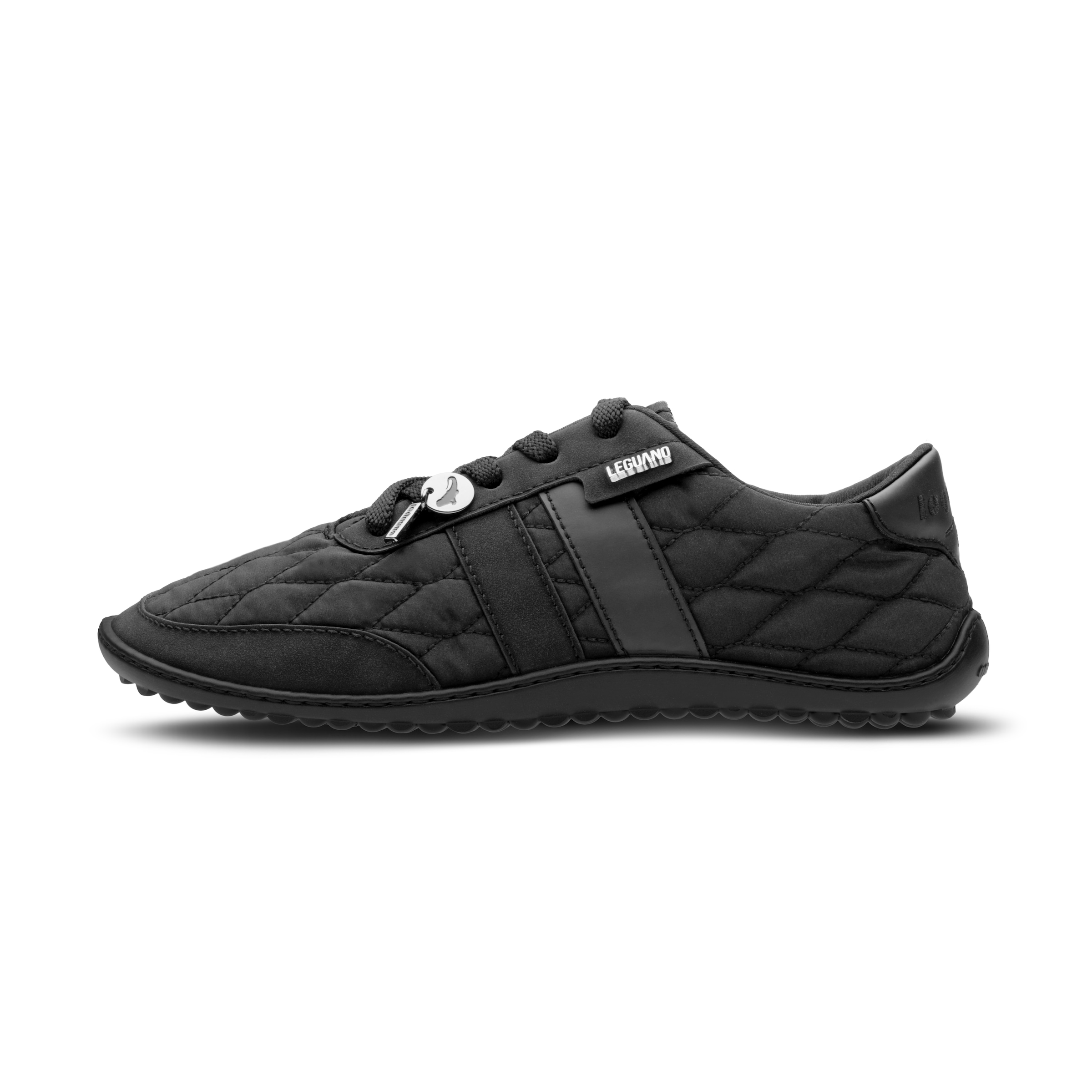 Leguano Chaussures pieds nus »NIGHTSTEP«  chaussure à lacets avec surpiqûres décoratives et pendentif logo