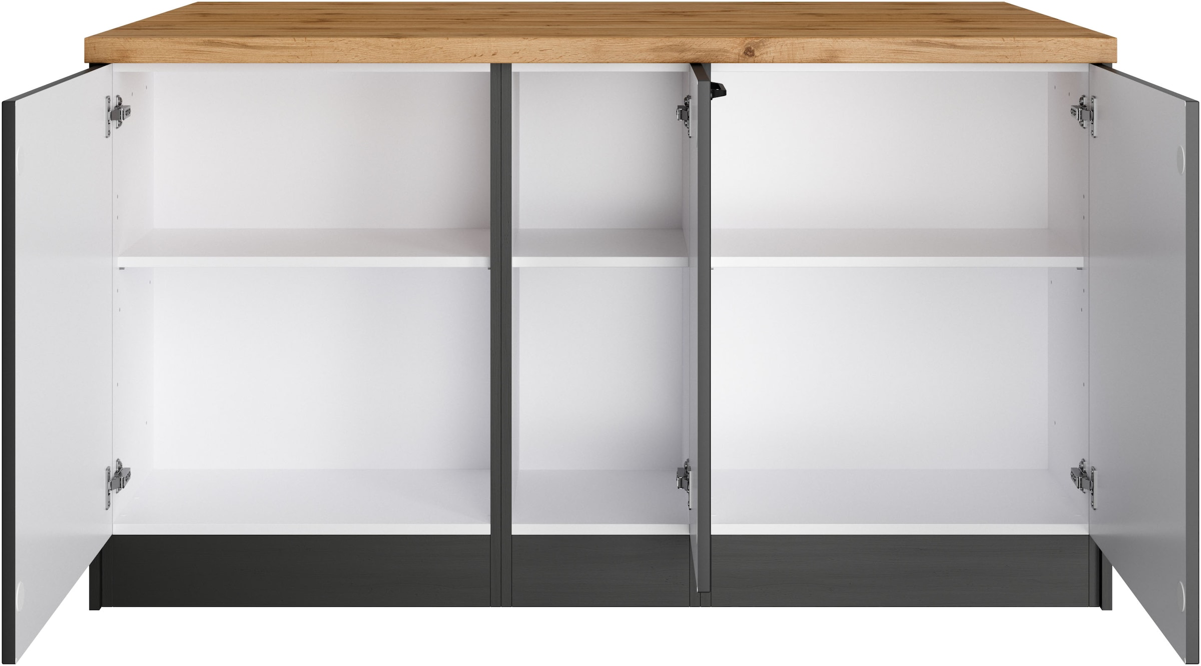 KOCHSTATION Ilot de cuisine »KS-Lana, Breite 153 cm« façades MDF, plan de travail épaisseur 38mm