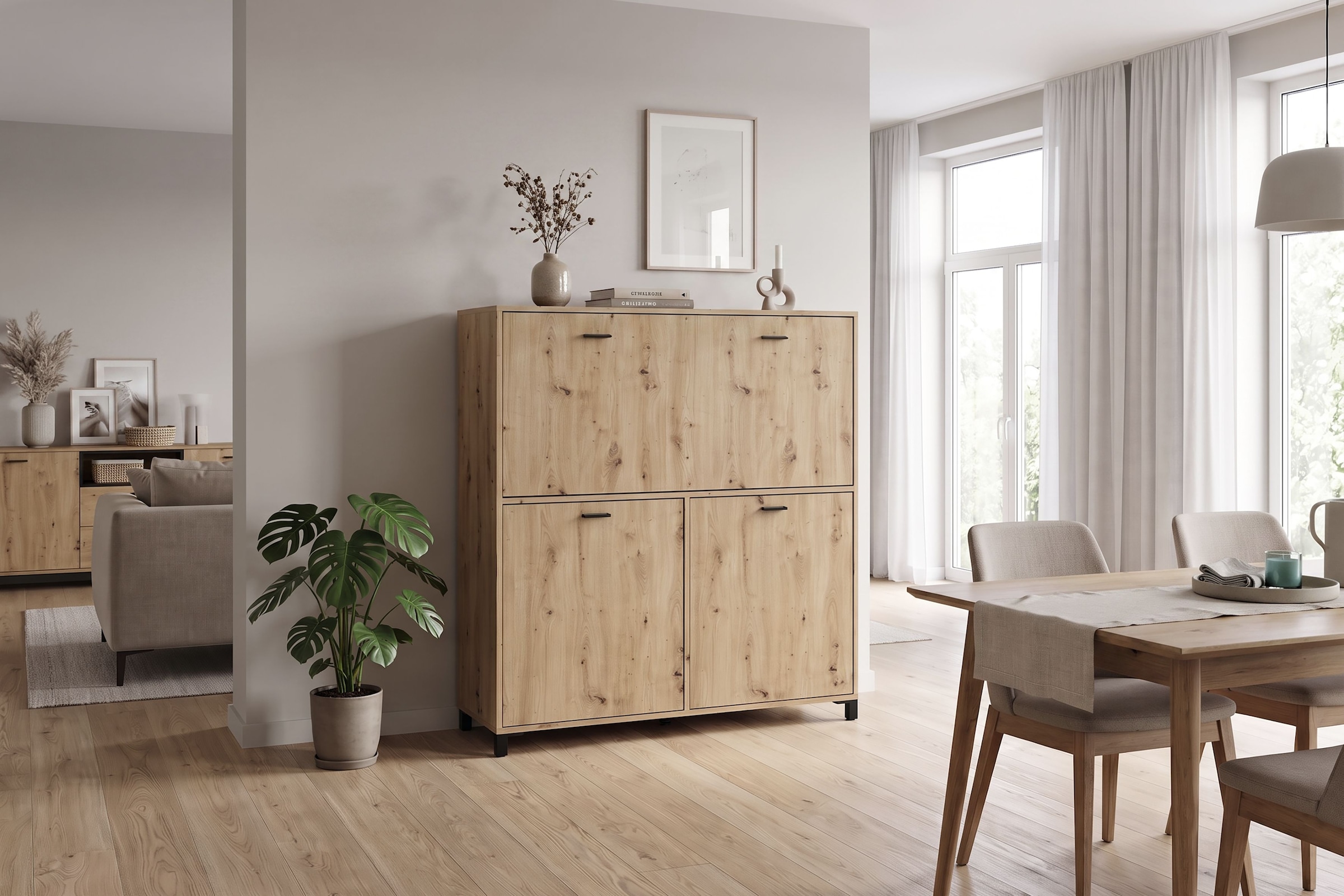 GOODproduct Secrétaire »Melton« solution de travail peu encombrante avec beaucoup d'espace de rangement, largeur 120 cm
