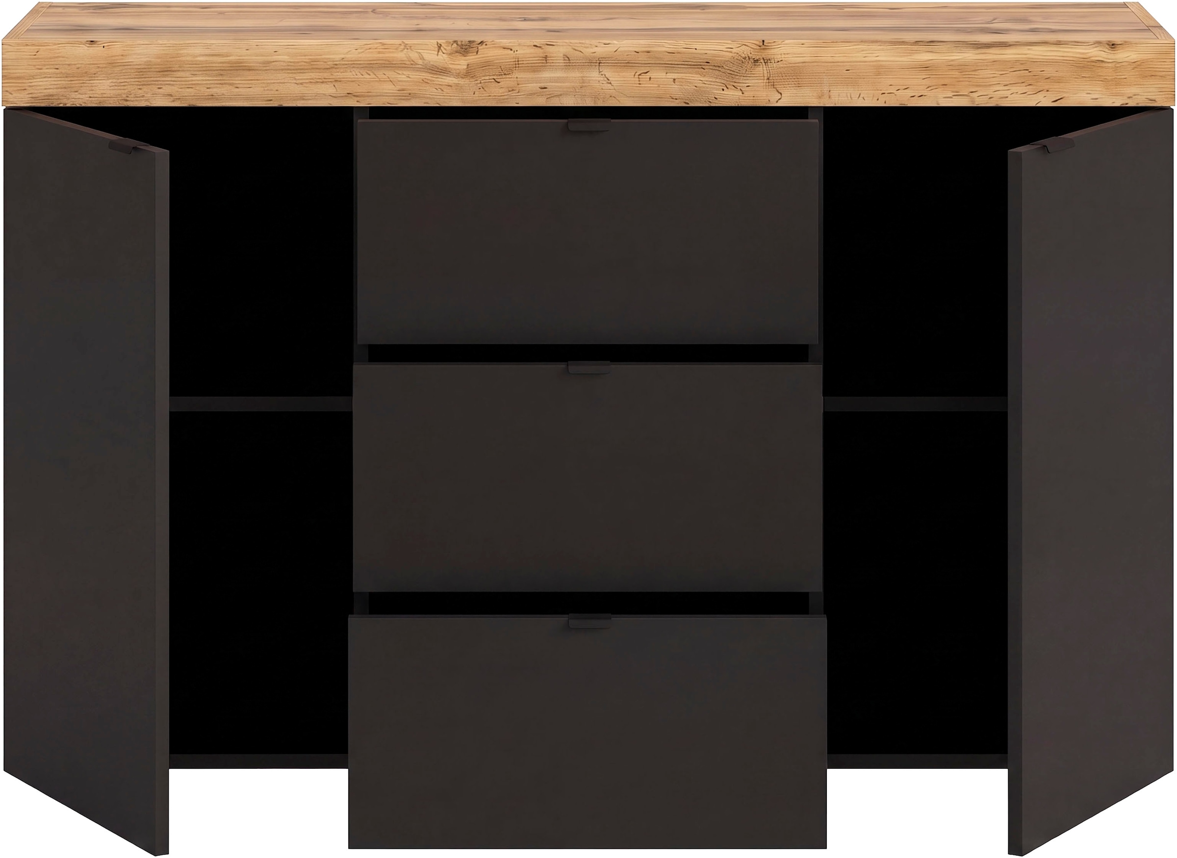 GOODproduct Buffet »MAMBO II, Breite 125 cm, 2 Türen, 3 Schubkästen« 1 cuis tlg. Buffet, commode, salon, couloir, bureau