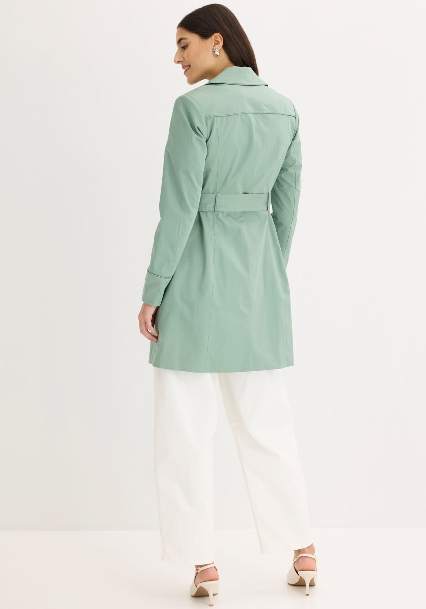 bonprix Trench-coat mit abnehmbarem Bindegürtel, 2-Reiher