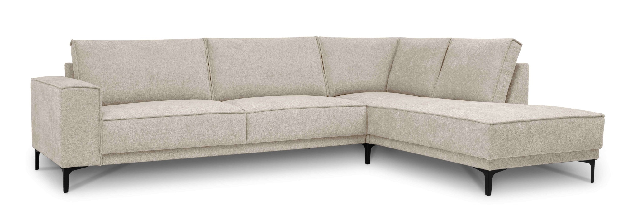 GOODproduct Canapé d'angle »OLAND Bouclé L-Form, B: 289 cm, Skandi-Design« structure, tissu plat, microfibre de luxe, bouclé