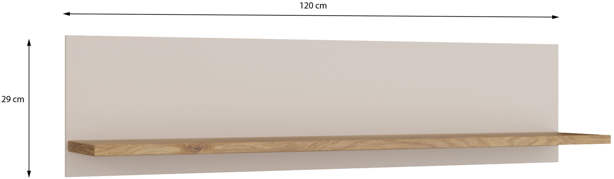 FORTE Tableau mural »Oak Squere« L/H/P 120,4/28,8/21,9