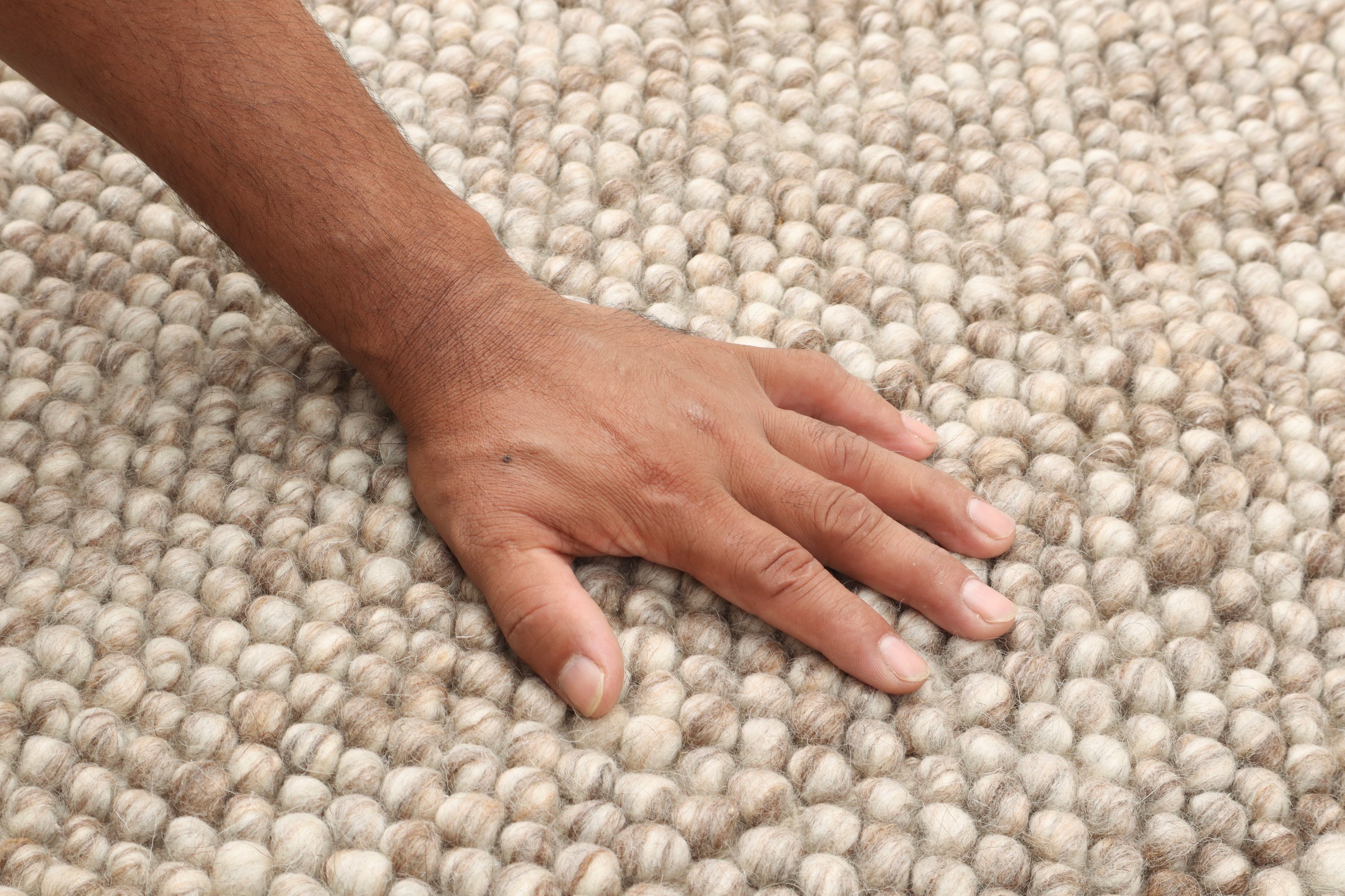 GOODproduct Tapis en laine »Wolly« Rond 14 mm Höhe Wolle, handgewebt, Handweb Teppiche, Wohnzimmer, Schlafzimmer