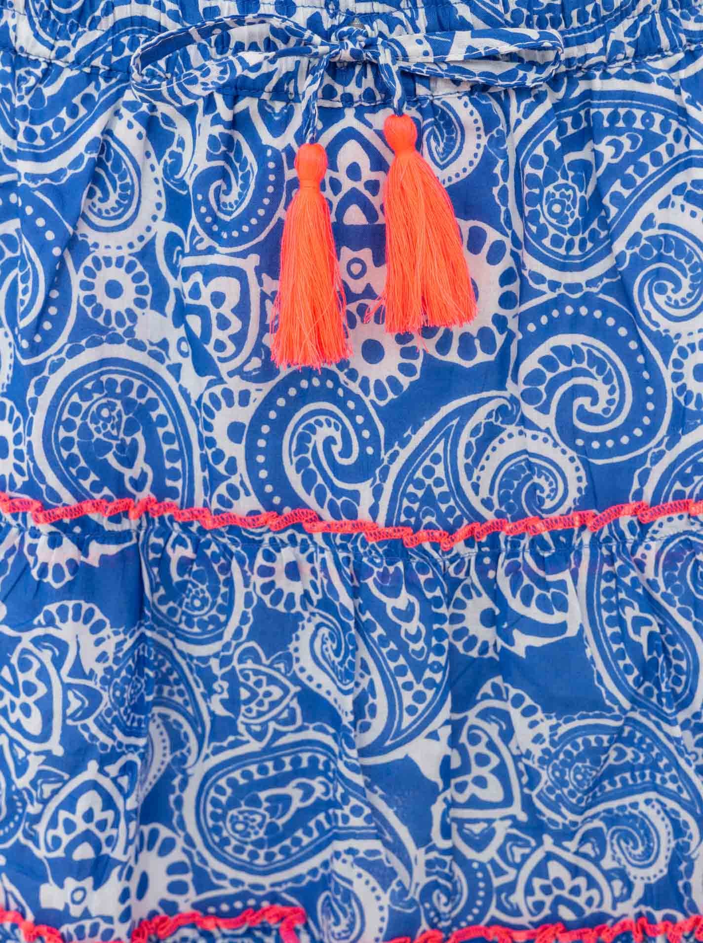 Zwillingsherz Minijupe »"Paisley"« motif paisley, pompons, coupe courte