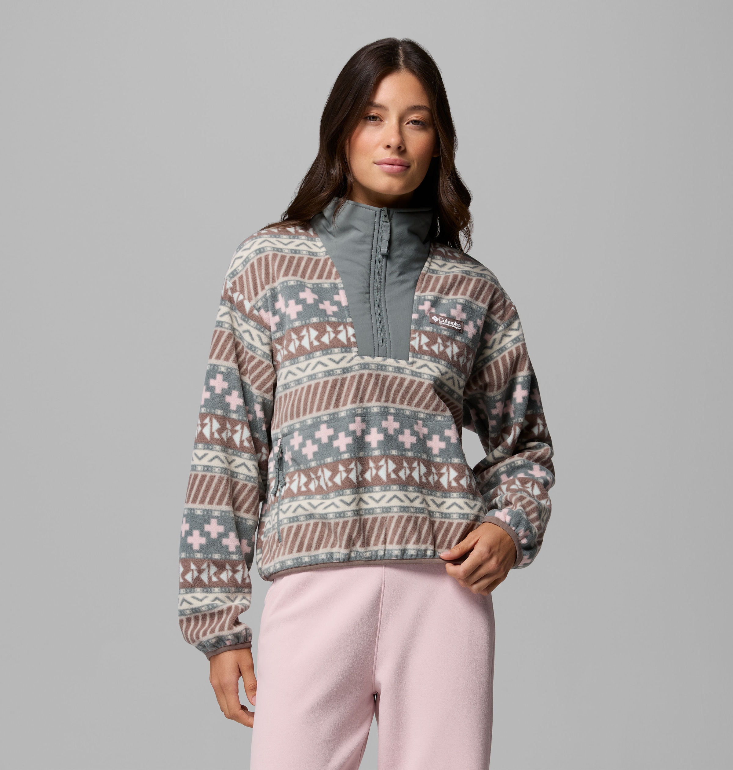 Columbia Fleecepullover »Sequoia Grove II Printed Half Zip«, mit Halbreissverschluss, aus Polyester-Fleece, Langarm-Design
