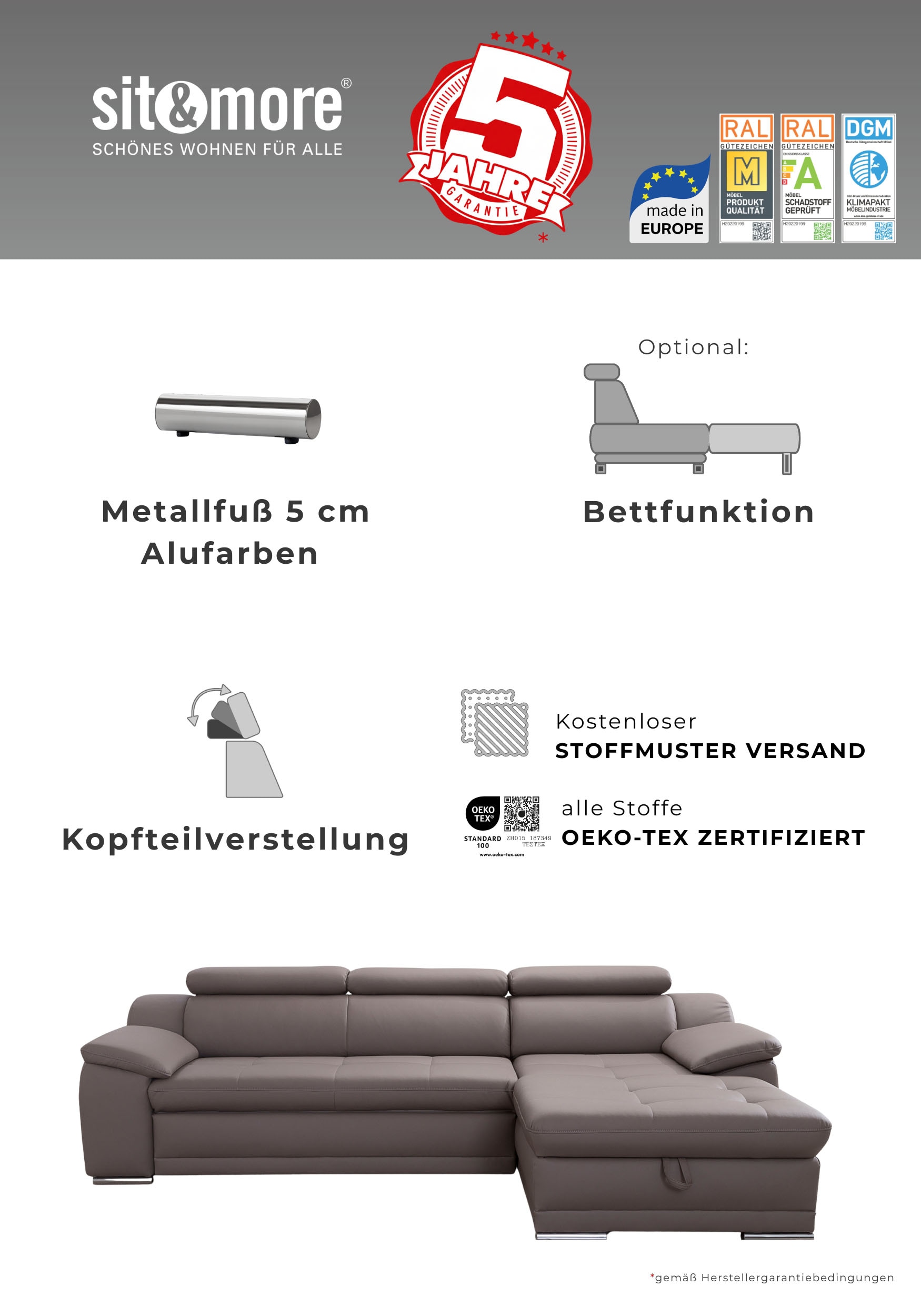 sit&more Polsterhocker »Andiamo«
