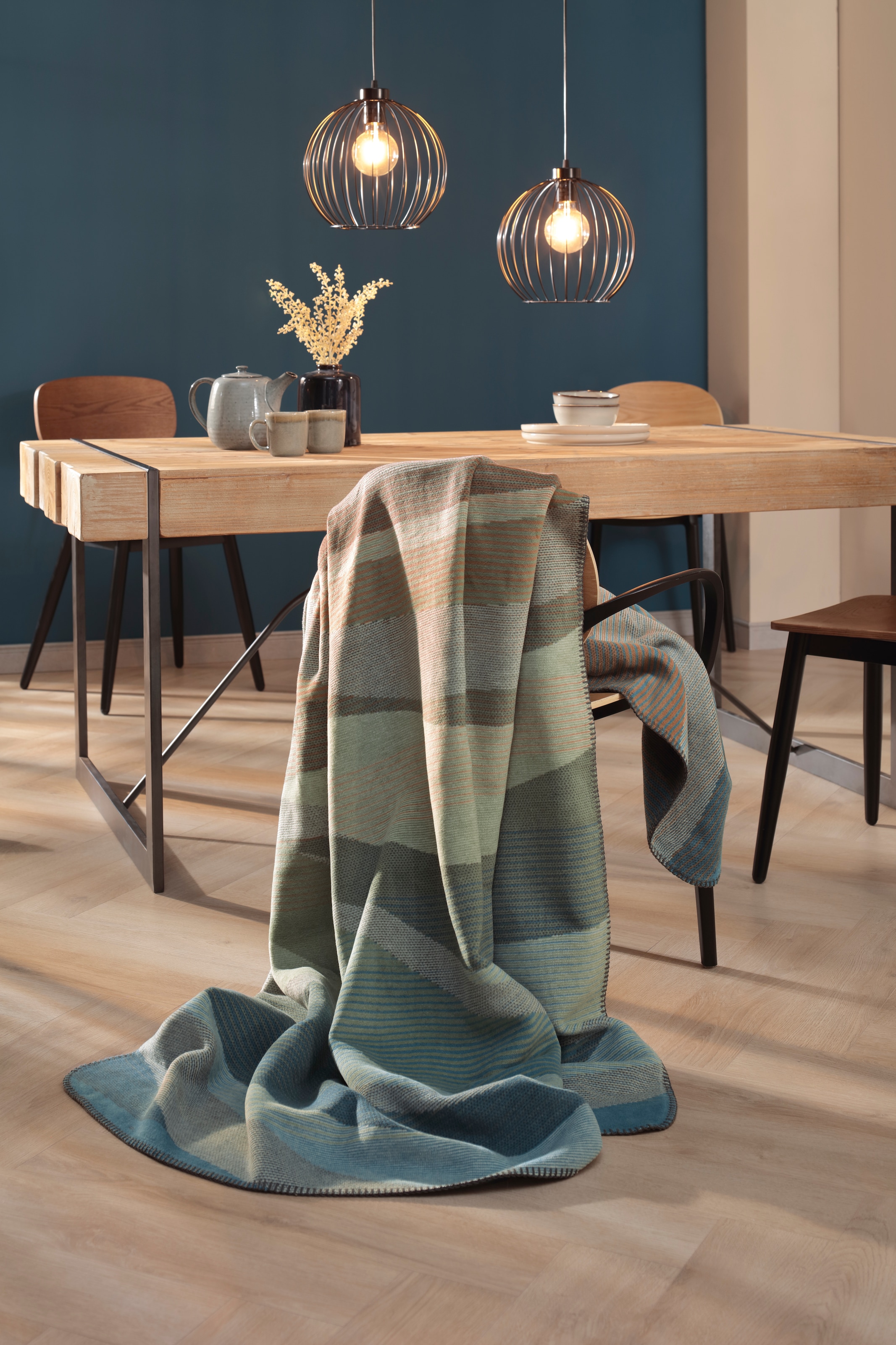 Biederlack Couverture d'intérieur »Nordic Flow« 150 x 200, mit Zierstich