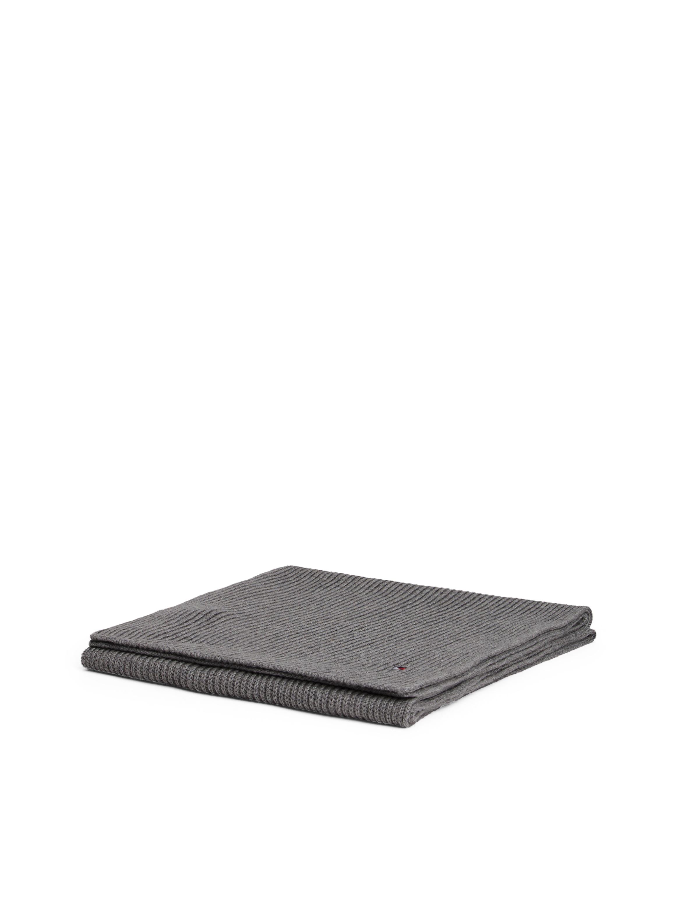 Tommy Hilfiger Strickschal »TH FLAG PIMA COTTON CASH SCARF« mit Logostickerei, mit Kaschmiranteil Unisex