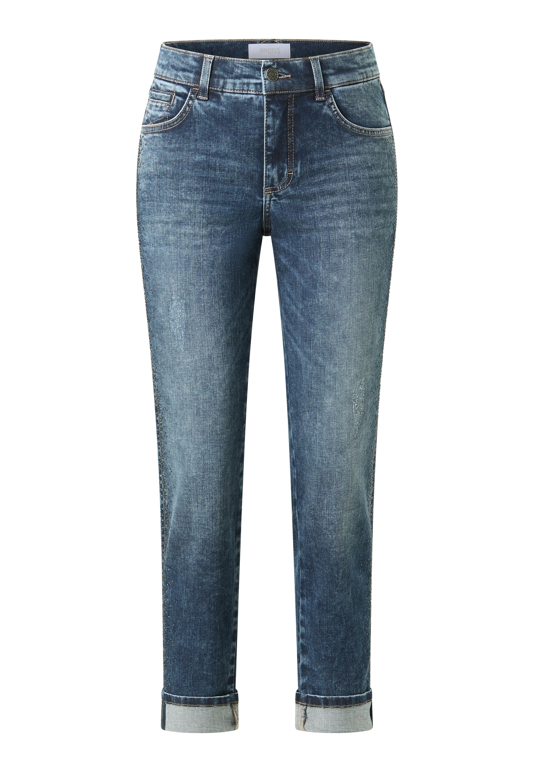 ANGELS Jeans 7/8 »DARLEEN SPARKLE« avec ourlet retourné, coupe droite, denim stretch