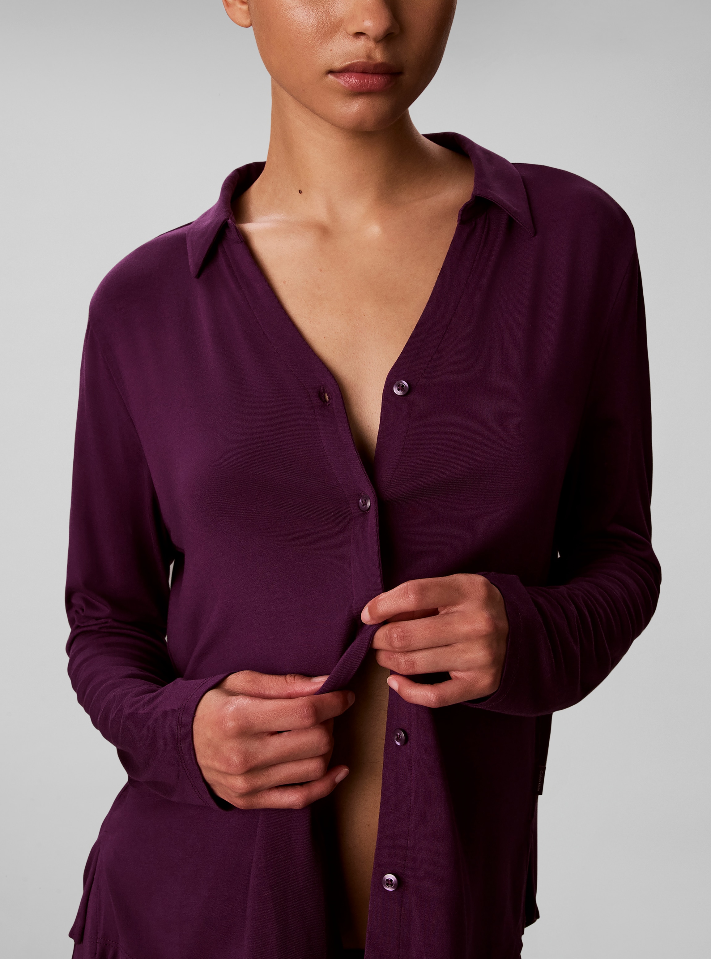 Calvin Klein Underwear Pyjama »SHIRT SET« coupe régulière avec col en V
