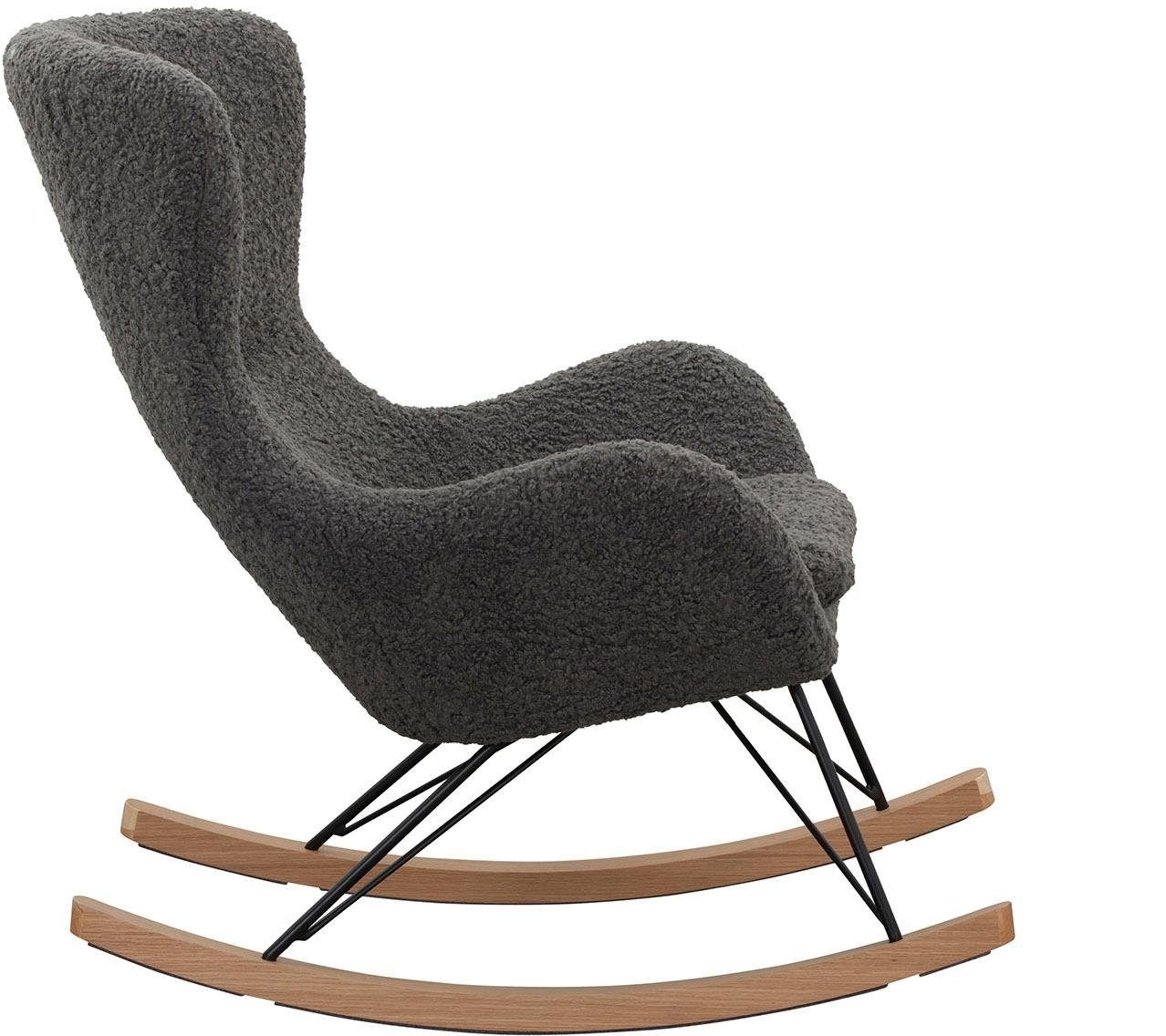 SalesFever Schaukelsessel »Entspannender Schaukelstuhl« In charmantem Teddyfell-Design