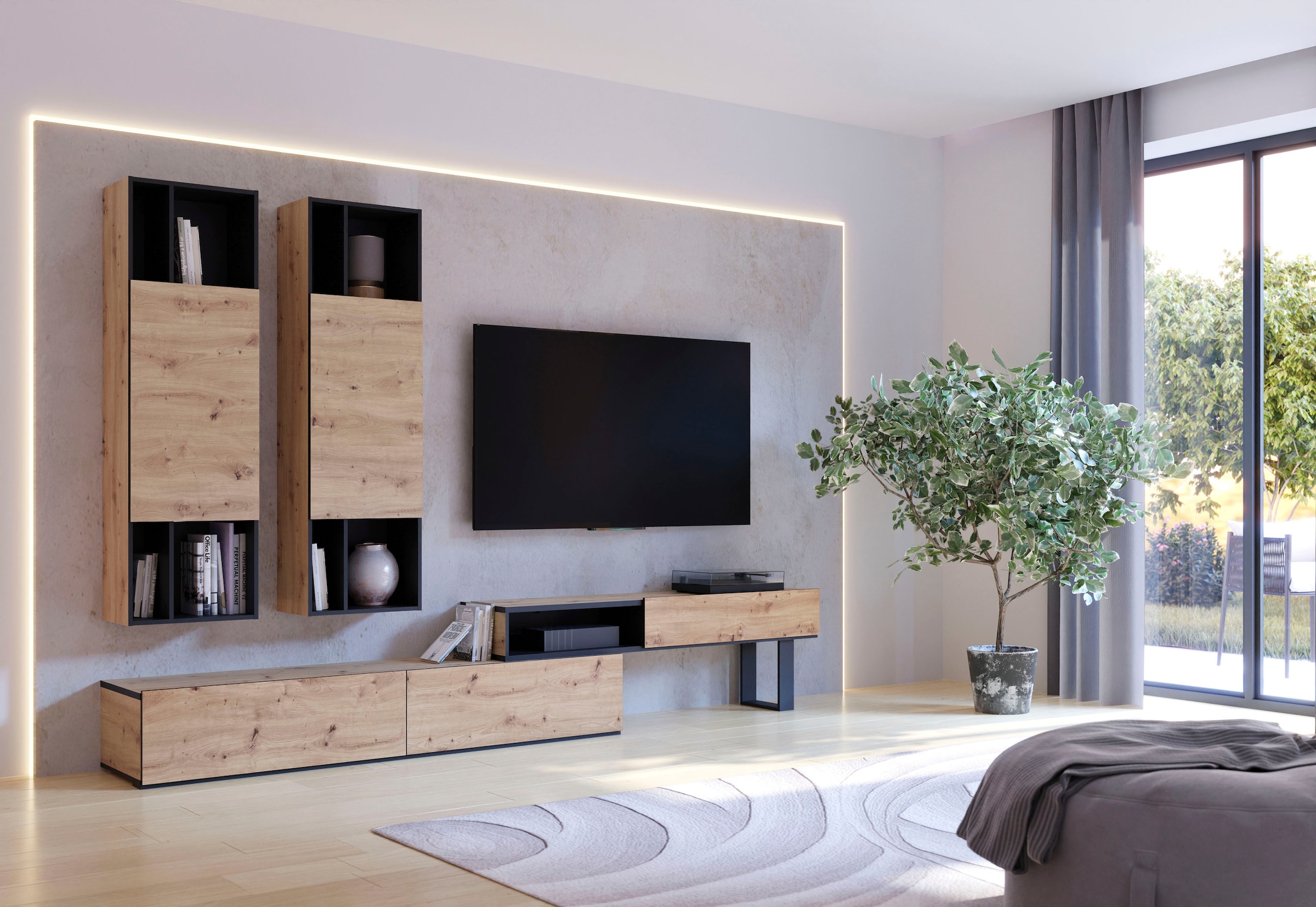 FORTE Luminaire d'agencement à LED »Kaelon« 1 cuis blanc neutre