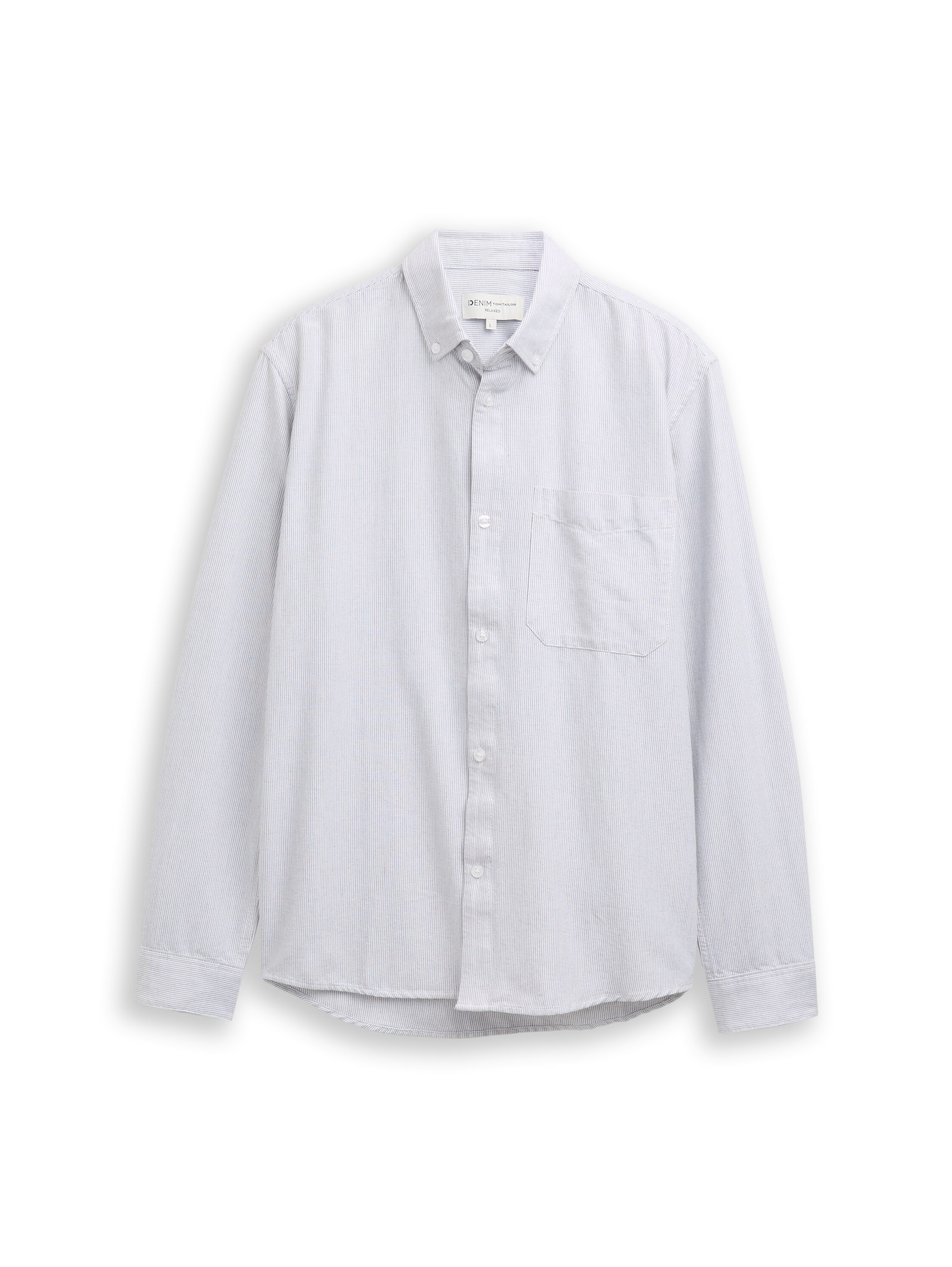 TOM TAILOR Denim Chemise à manches longues gestreift, mit Button-down-Kragen