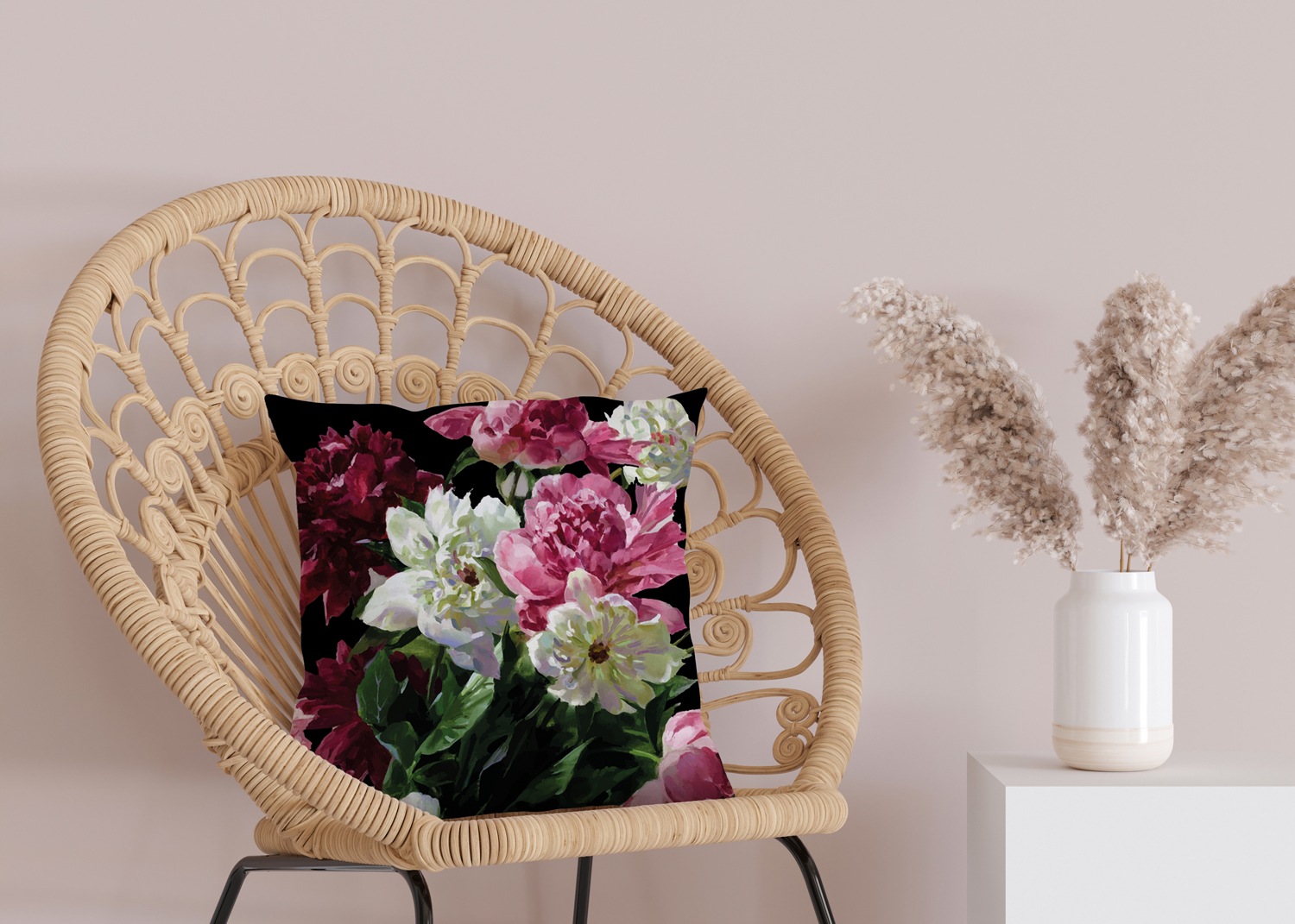queence Coussin décoratif »Blütenzweige« housse de coussin sans rembourrage, 1 pièce