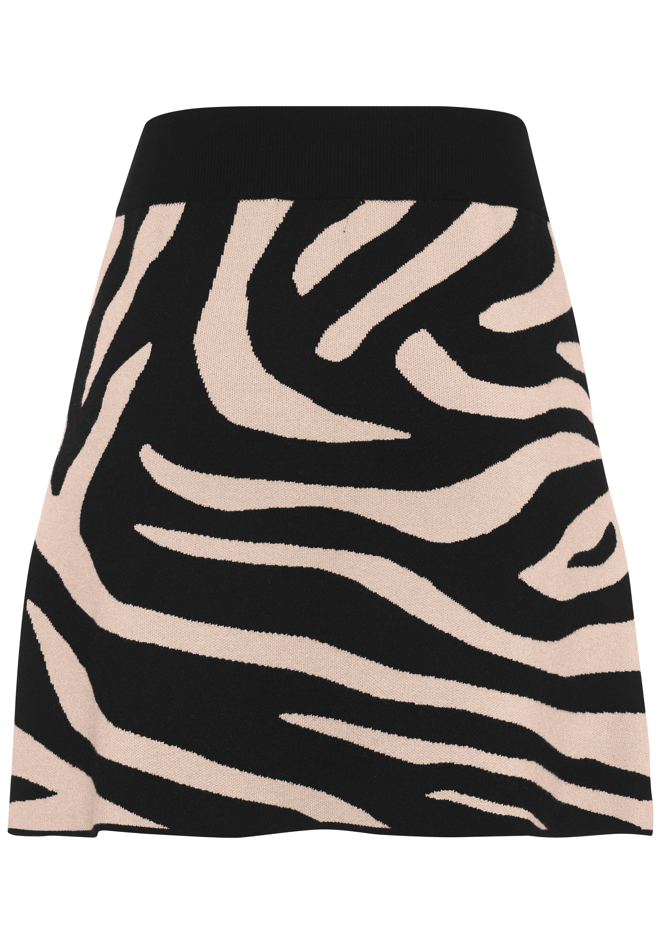 LASCANA Jupe en tricot »mit Animalmuster und leicht ausgestellter Passform« en forme A avec motif animalier