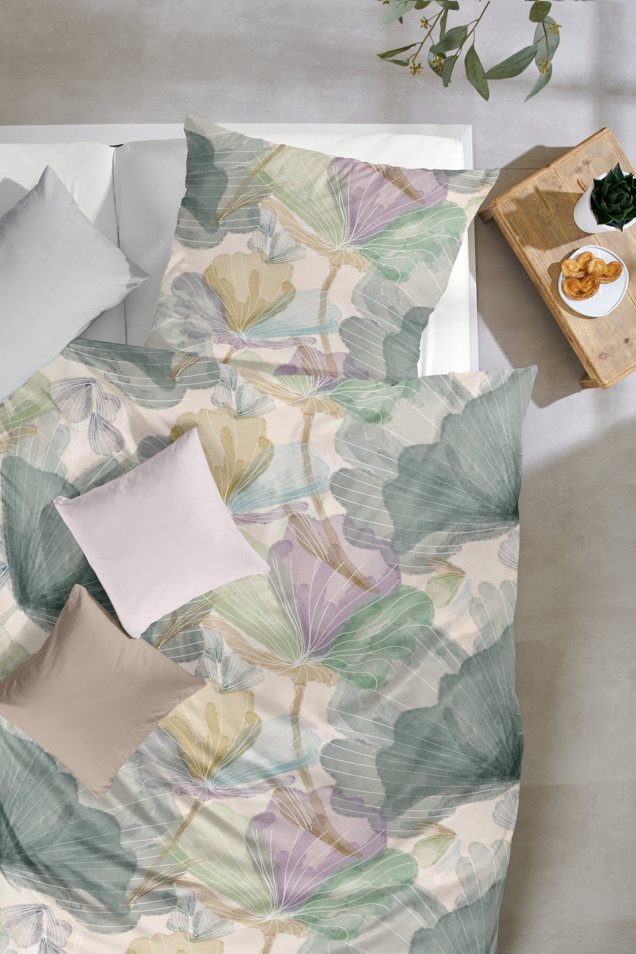 Primera Bettwäsche »Mako-Satin -Bettwäsche Lucida« 2 Stk. mit frischem Blumendesign