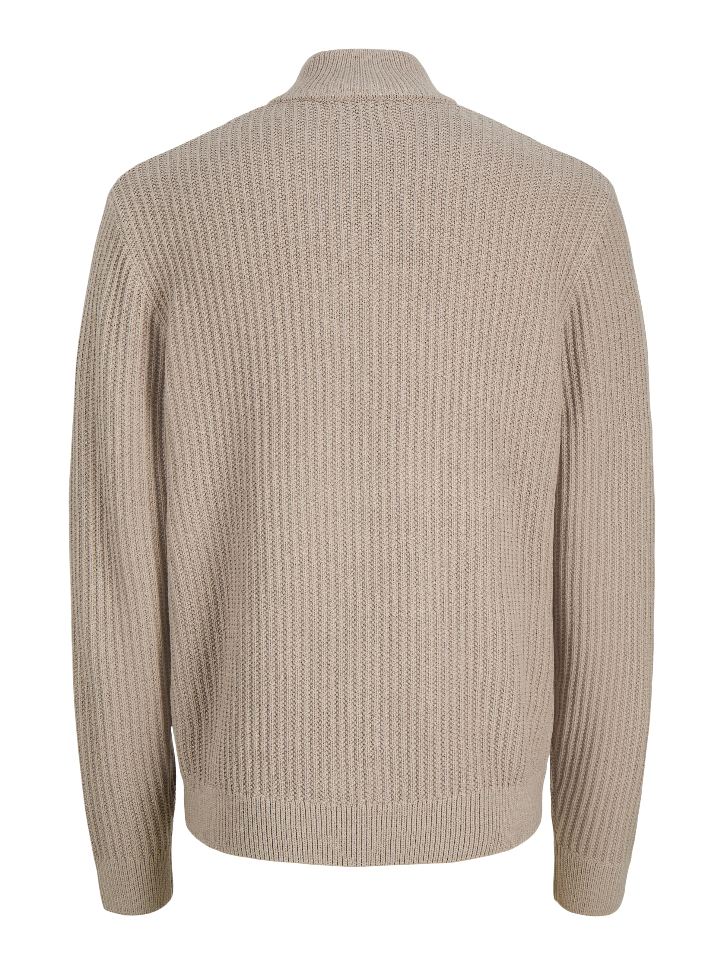 Jack & Jones Troyer »JJSAGE KNIT HALF ZIP« Materialmix, locker geschnitten