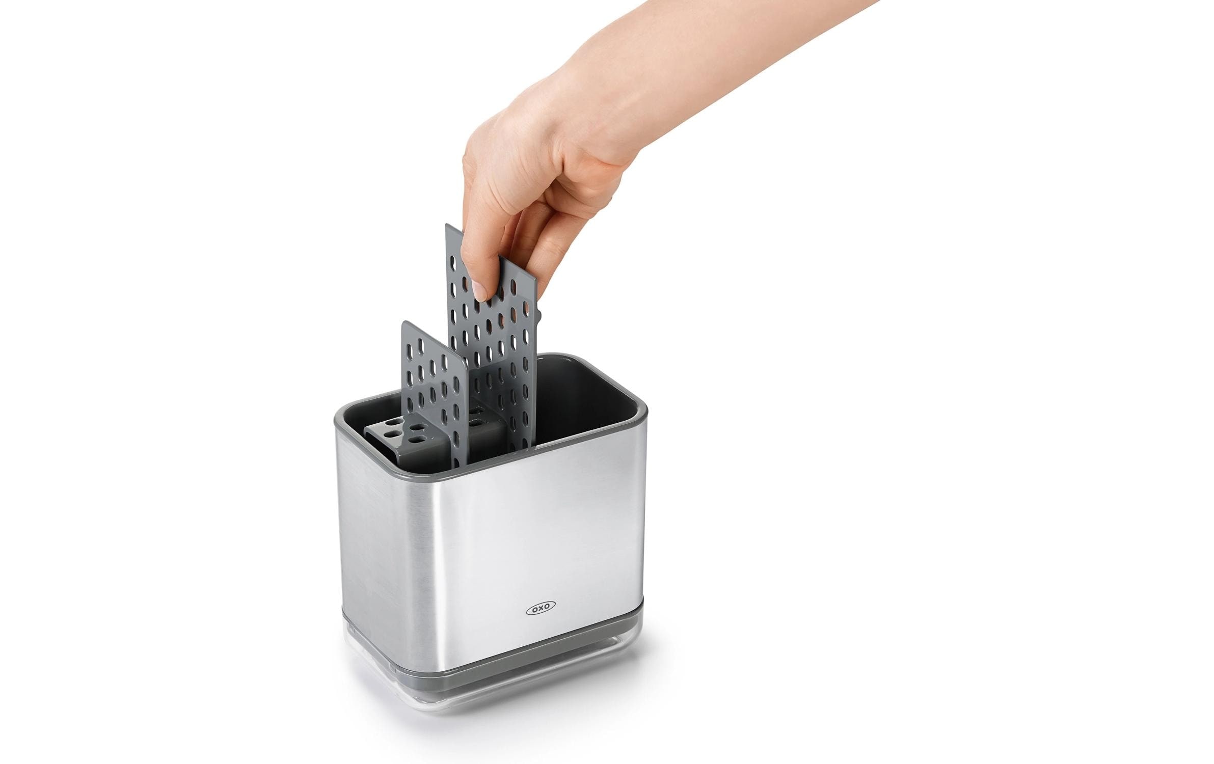 OXO Good Grips Zubehöraufbewahrungsständer für die Spüle, Edelstahl