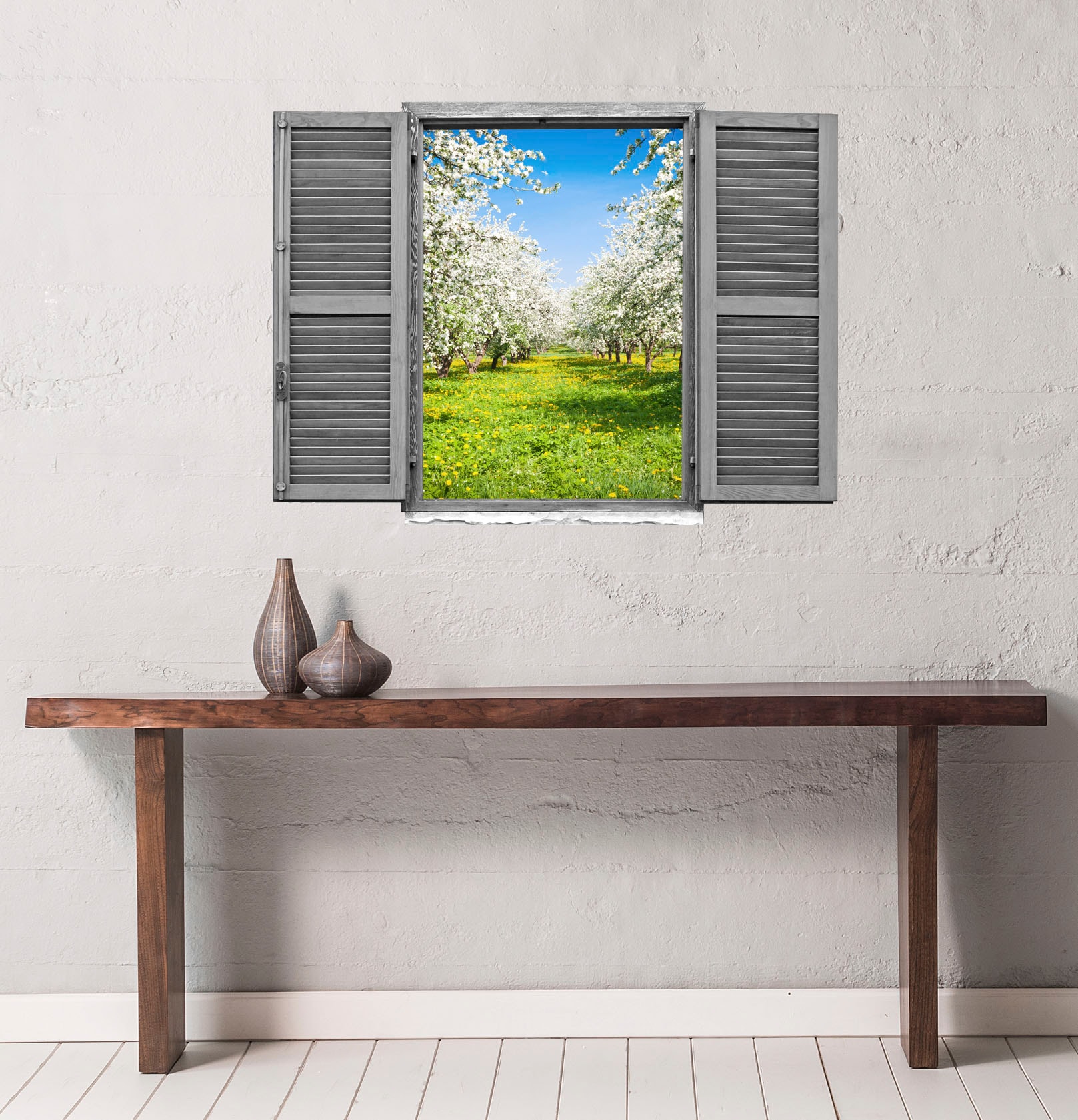 queence Wandtattoo »Kirschbäumen« Wandsticker, Wandbild, selbstklebend, 3D, Fenster