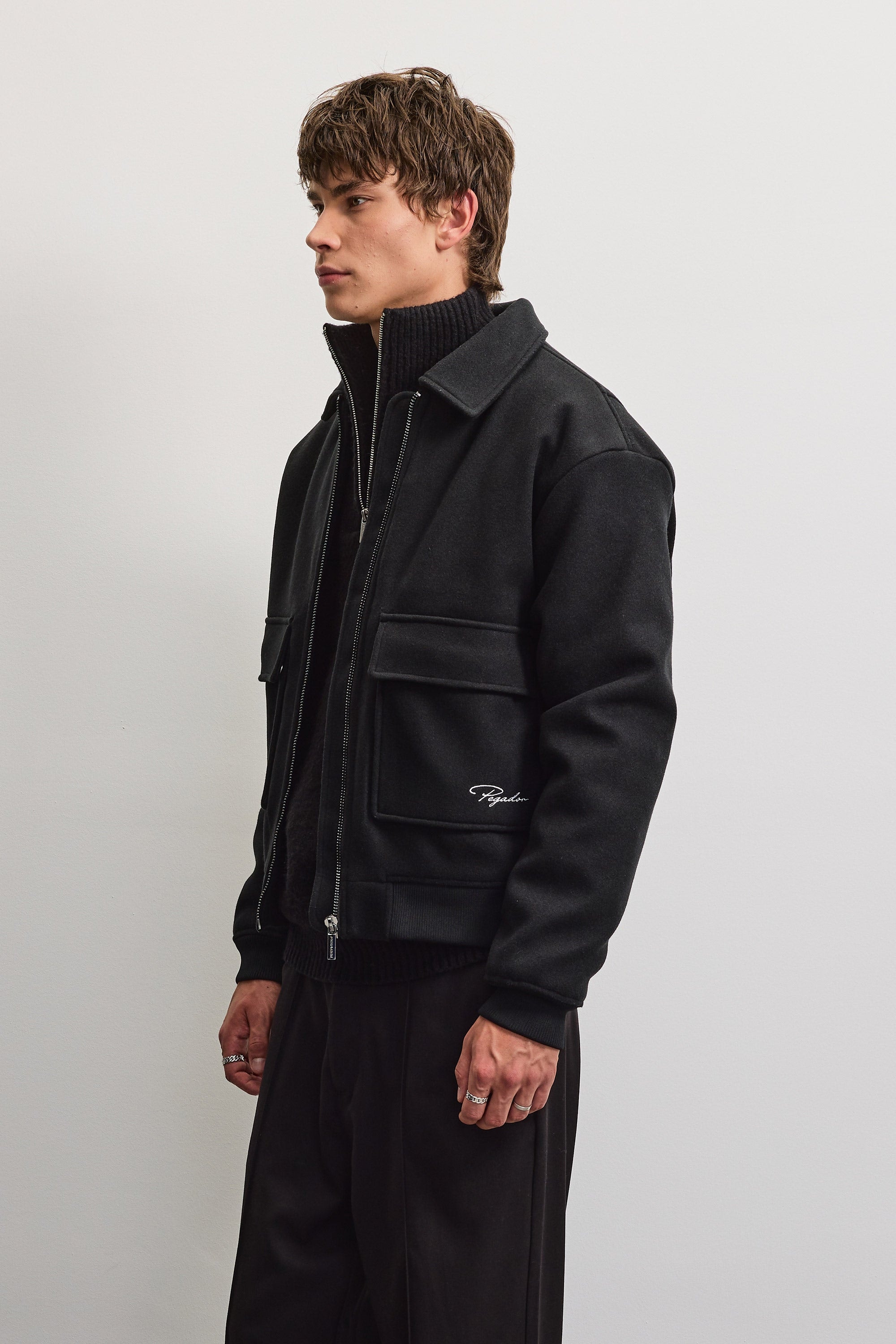 PEGADOR Veste bomber »AIKEN WOOLOPTIC BOMBER JACKET« fibre synthétique, coupe régulière