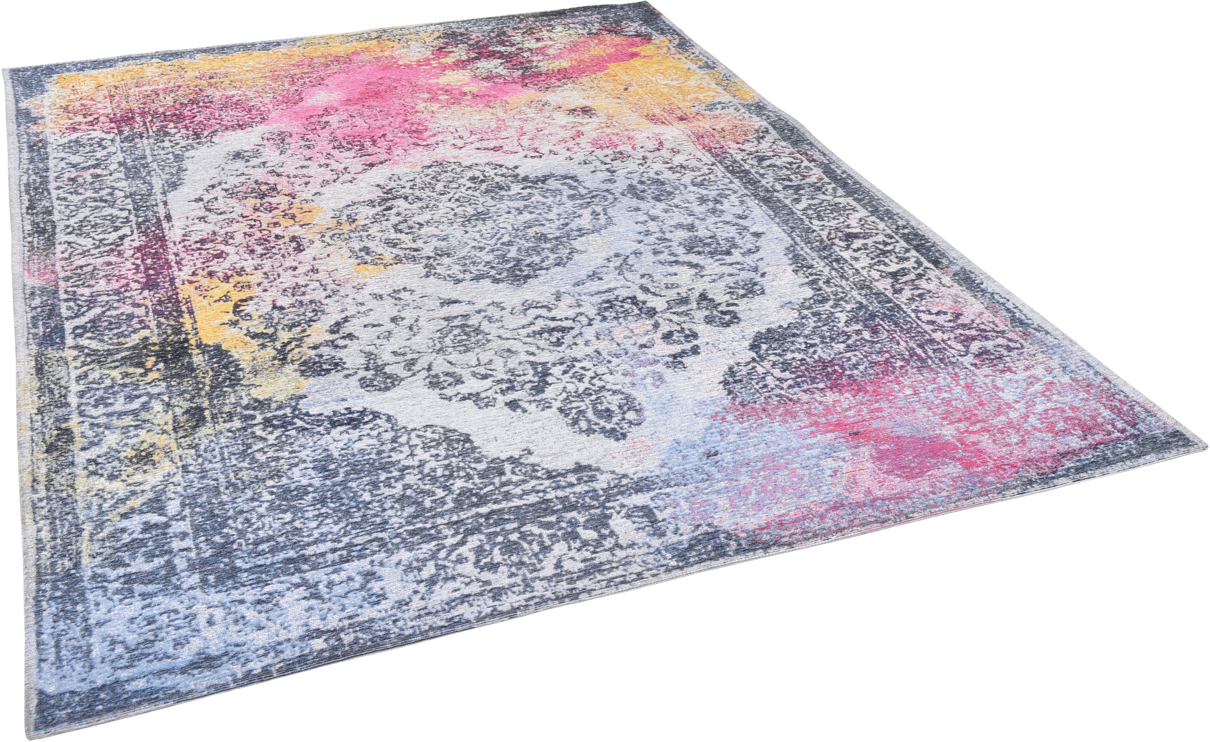 Gino Falcone Teppich »Cosima-118« rechteckig 3 mm Höhe gewebter Jaquard-Teppich, mit Chenillegarn, moderne Orient-Optik