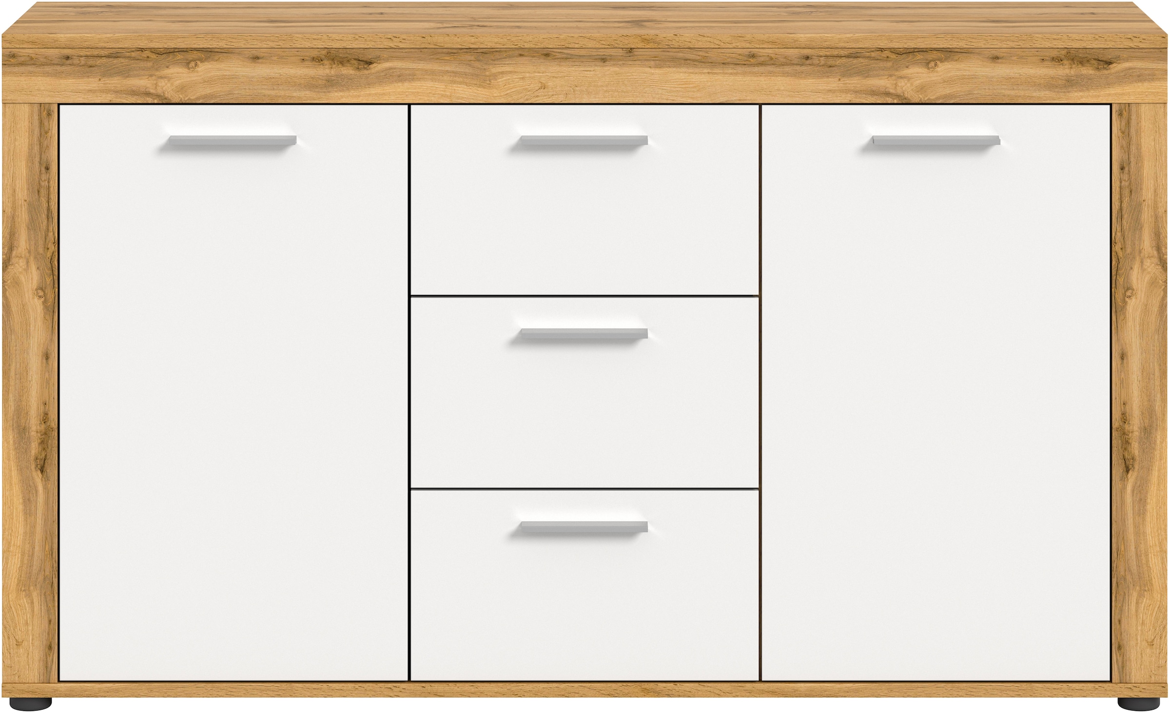 INOSIGN Sideboard »Aosta, Breite 125 cm, in verschiedenen Farbausführungen« mit 2 Türen und 3 Schubkästen, Wohnzimmer, Kommode, Schrank