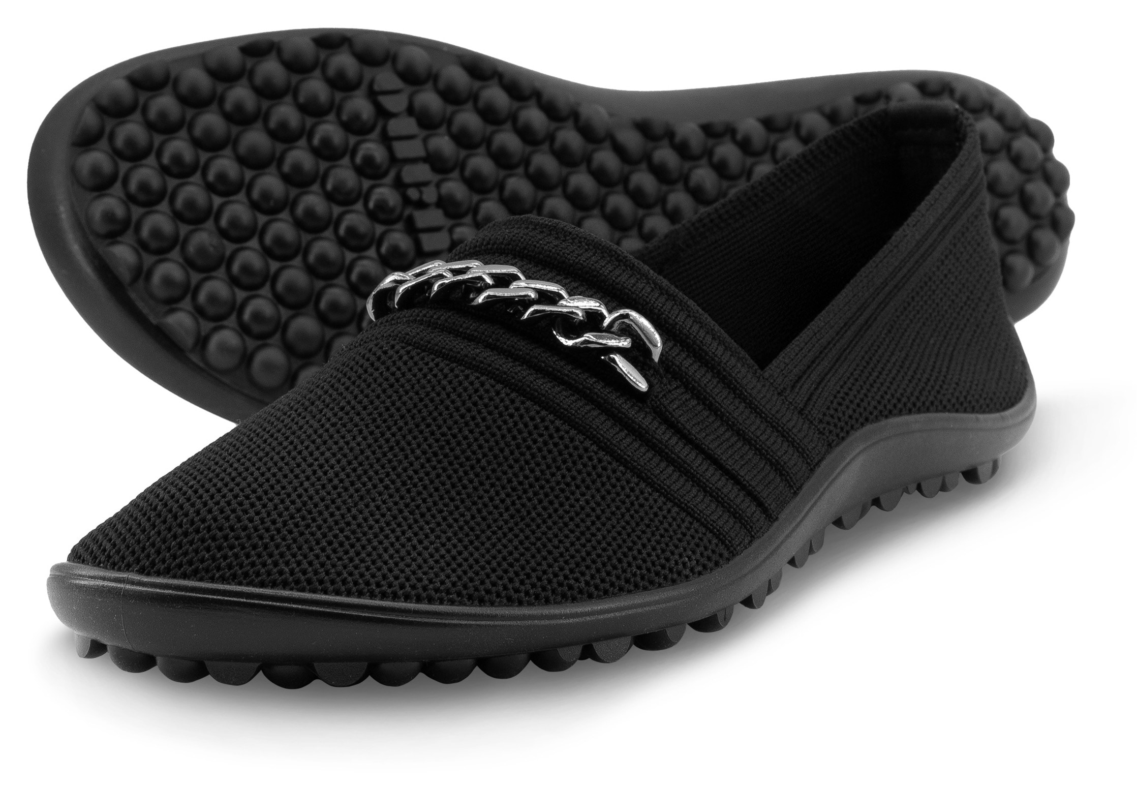 Leguano Chaussures pieds nus »LADY FAMOUS«  flats, ballerines, chaussures confort avec chaîne décorative dorée
