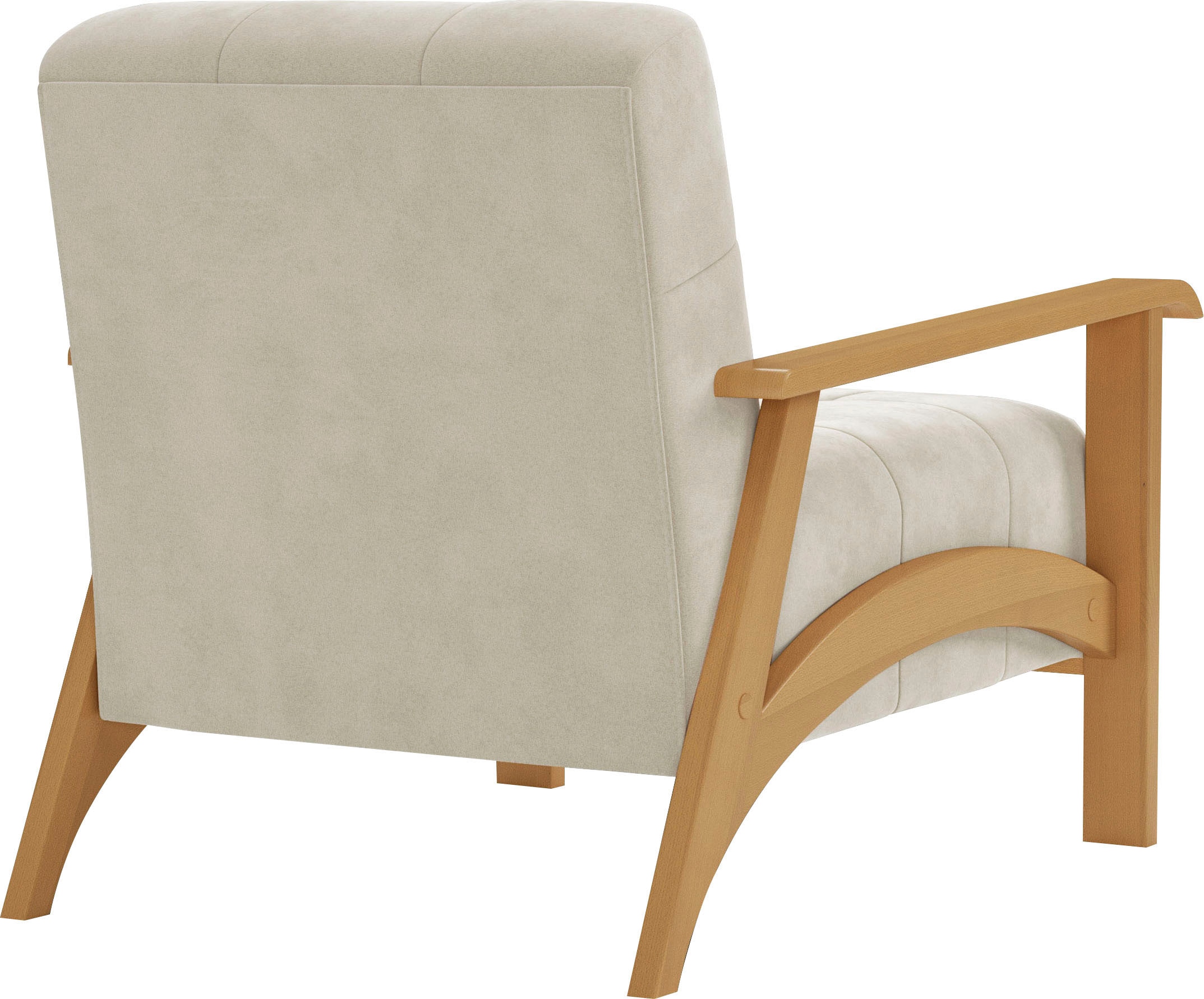 sit&more Fauteuil »Billund« Armlehnen aus eichefarbigem Buchenholz, verschiedene Bezüge und Farben