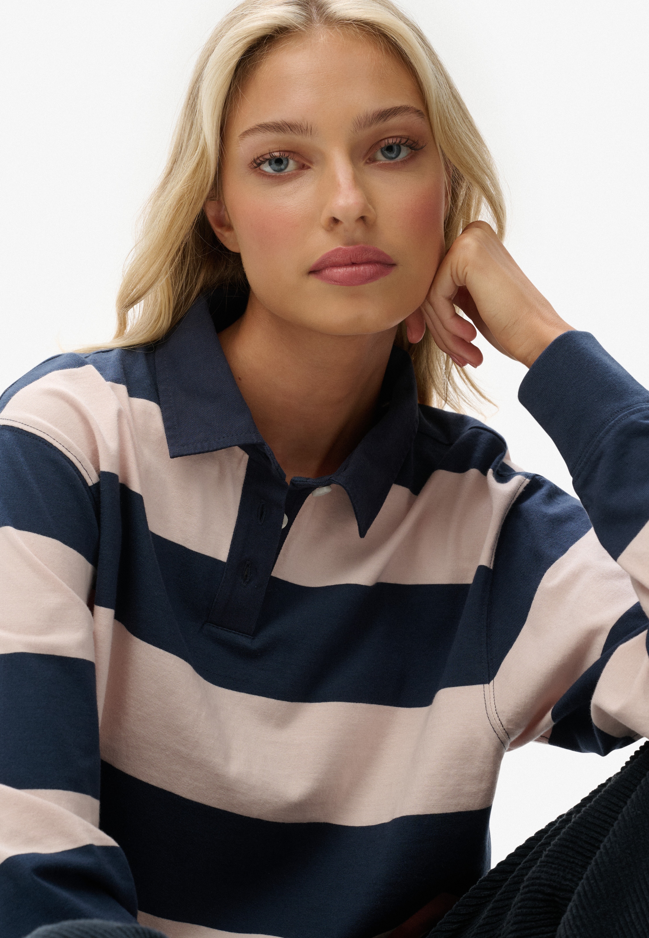 Superdry Langarm-Poloshirt »ATH ESS CROPPED STRIPE RUGBY« Packung, 2