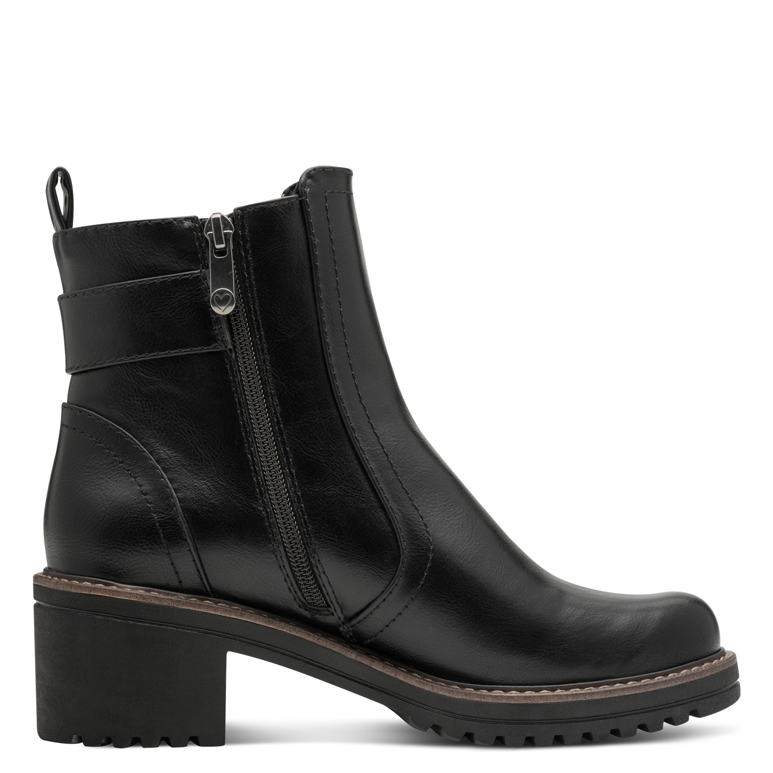 MARCO TOZZI Bottines  Talons blocs, bottines d'automne avec jolie boucle décorative