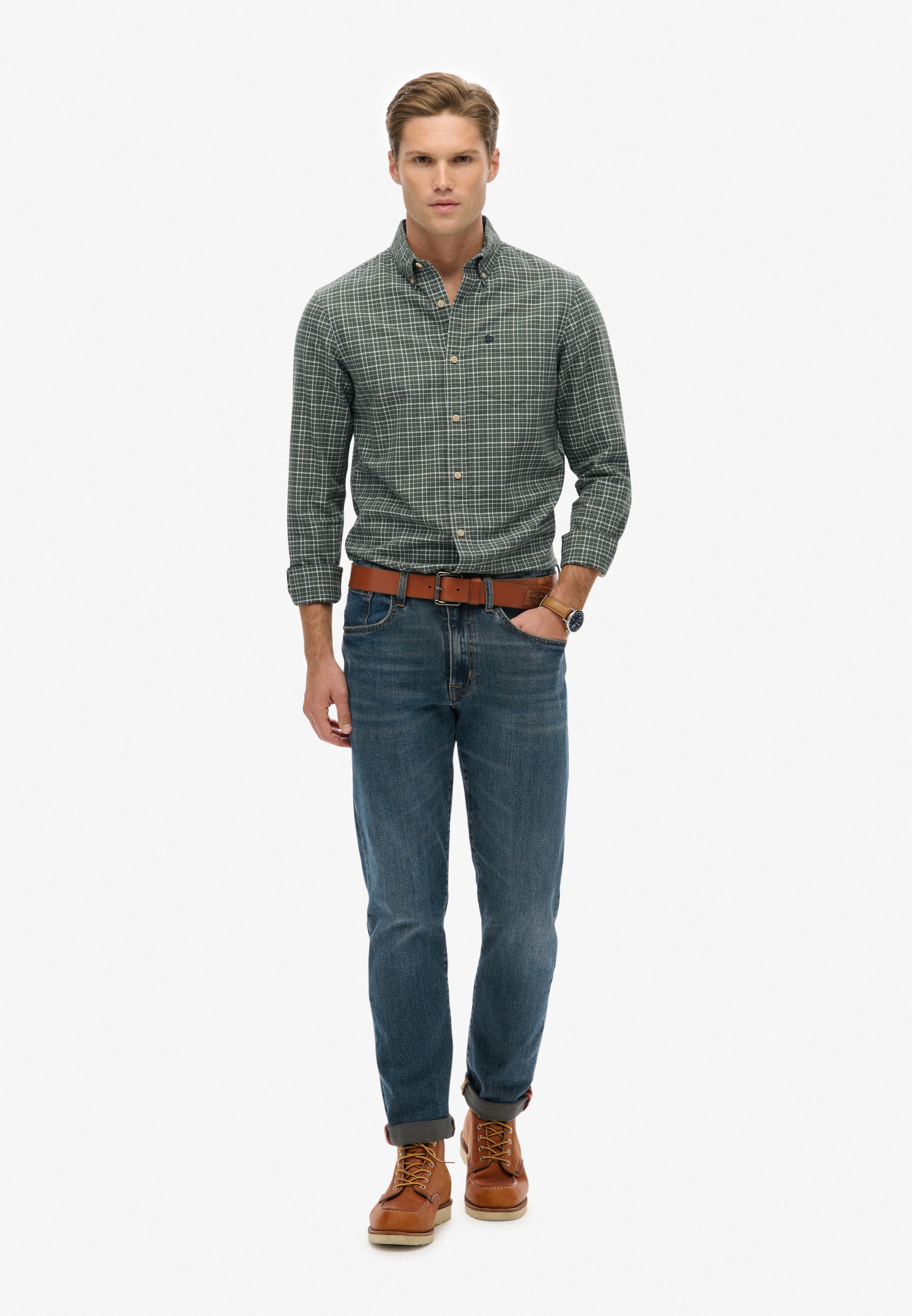 Superdry Langarmhemd »PREMIUM CHECK OXFORD SHIRT«