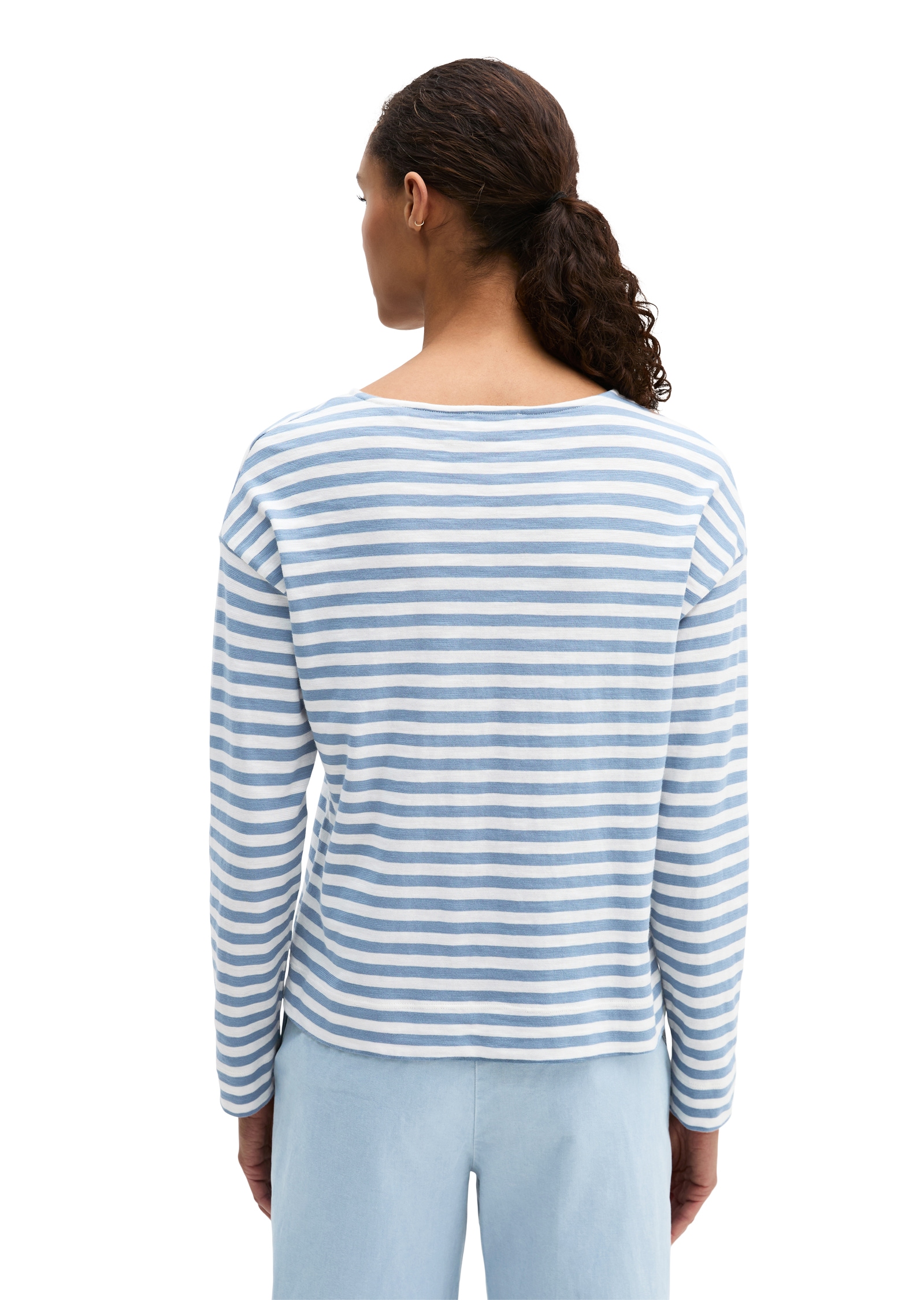 Marc O'Polo Langarmshirt Ringel-Longsleeve regular fit aus Slubjersey