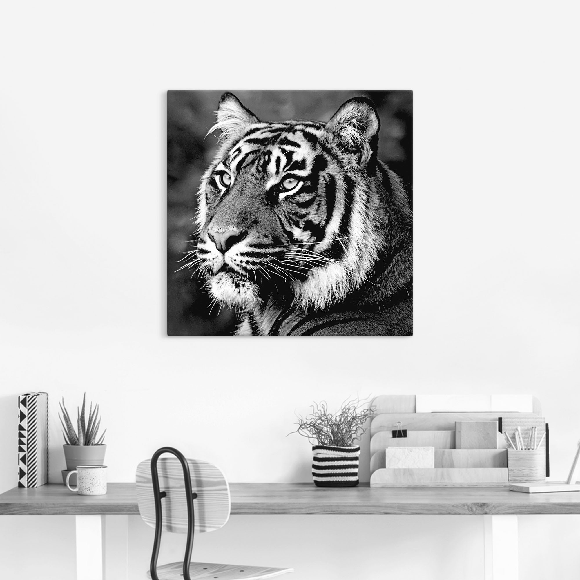 Artland Tableau sur toile »Tiger« 1 cuis tlg. auf Holzrahmen gespannt