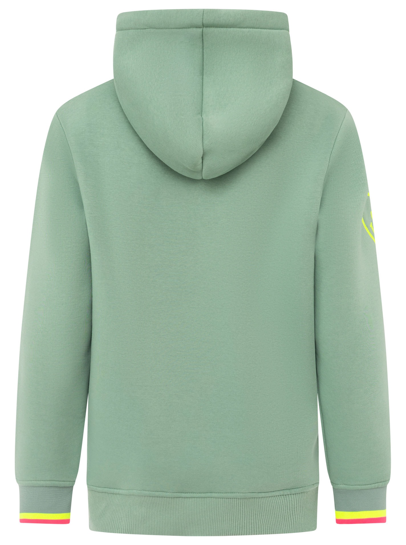 Zwillingsherz Hoodie »"I'M OK"«, grosser Print vorne, gestreifte Ärmelbündchen, Herz Stickerei am Arm
