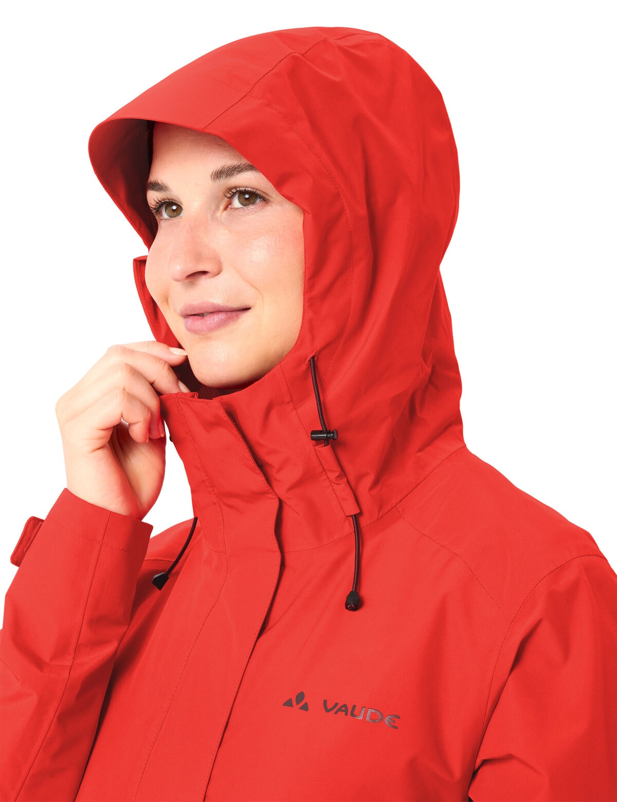VAUDE Veste de pluie »WOMEN'S STRATHCONA JACKET« avec capuche avec capuche à cordon, imperméable, coupe-vent, respirant,
