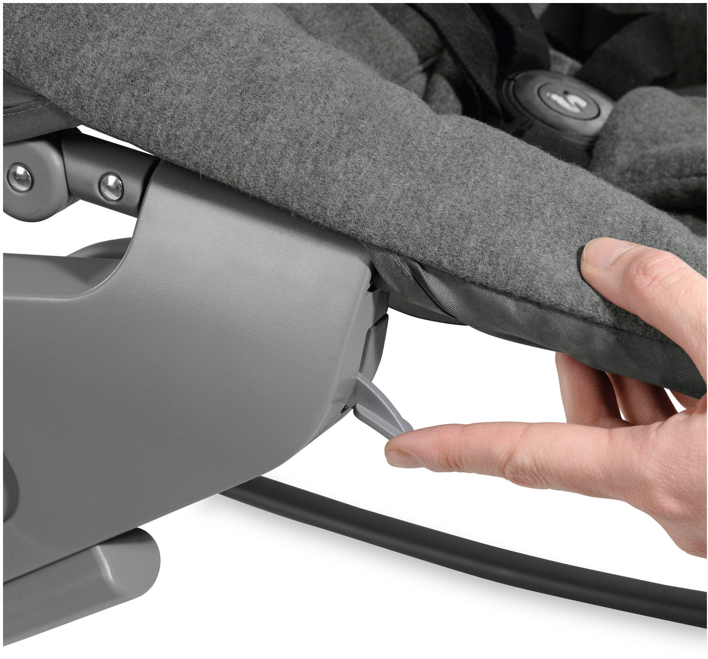 Hauck Transat pour bébé »Alpha Bouncer Premium, Dark Grey« bis 9 kilos für Neugeborene mit Wippgestell, für Hochstuhl Alpha+ und Beta+