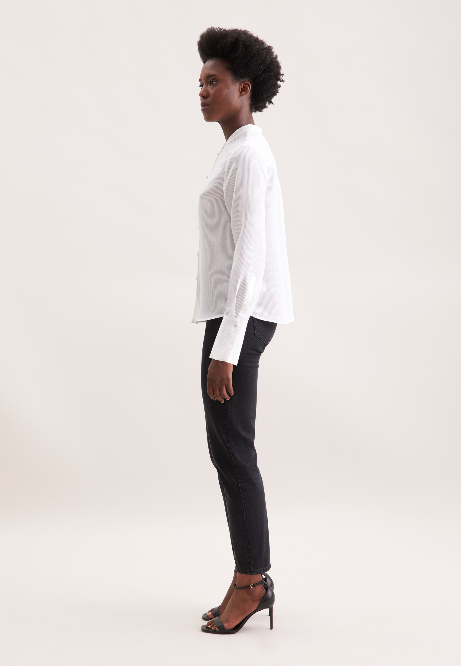 seidensticker Blouse classique col montant 1/1 uni