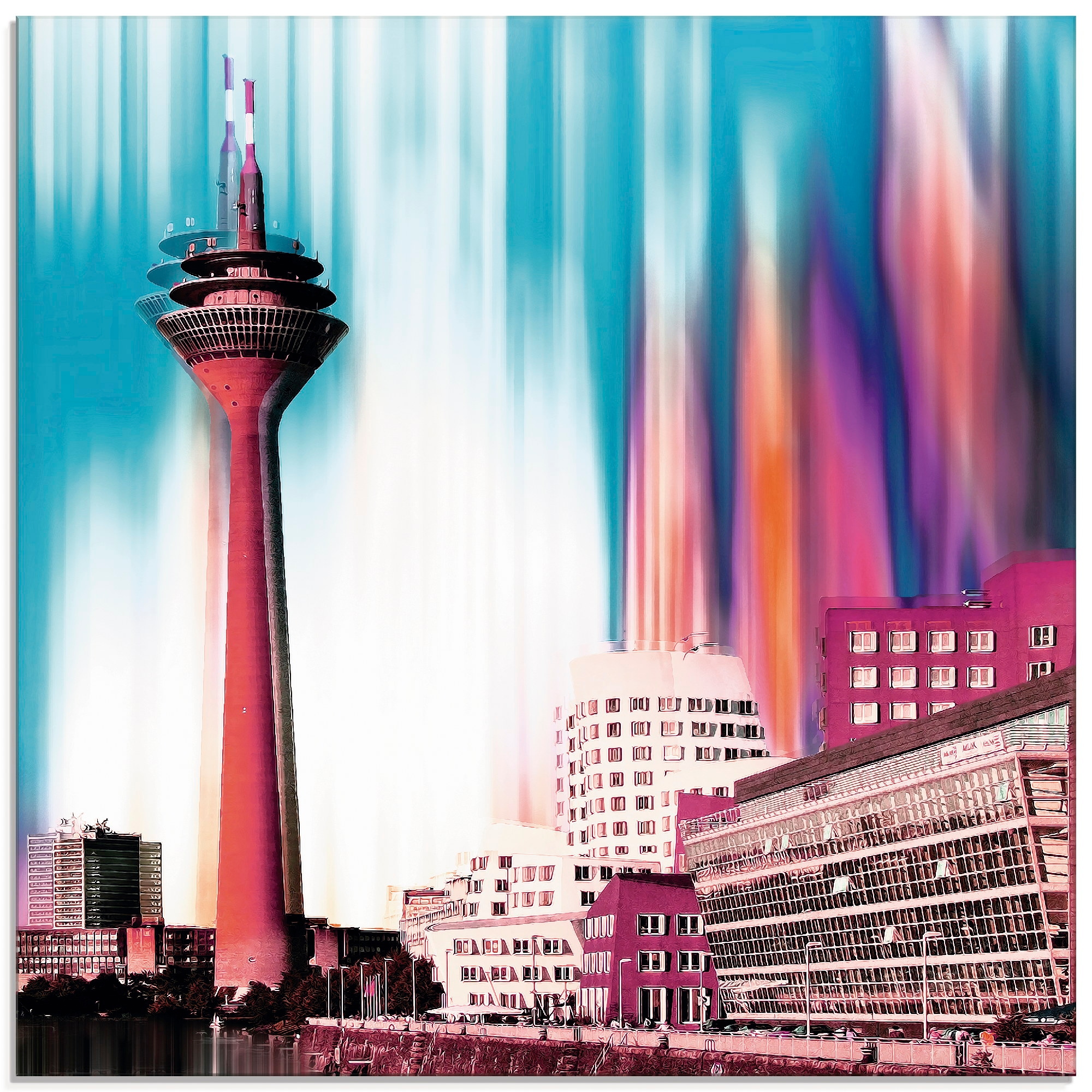 Artland Glasbild »Düsseldorf Skyline Collage I« Deutschland 1 Stk. tlg. in verschiedenen Grössen