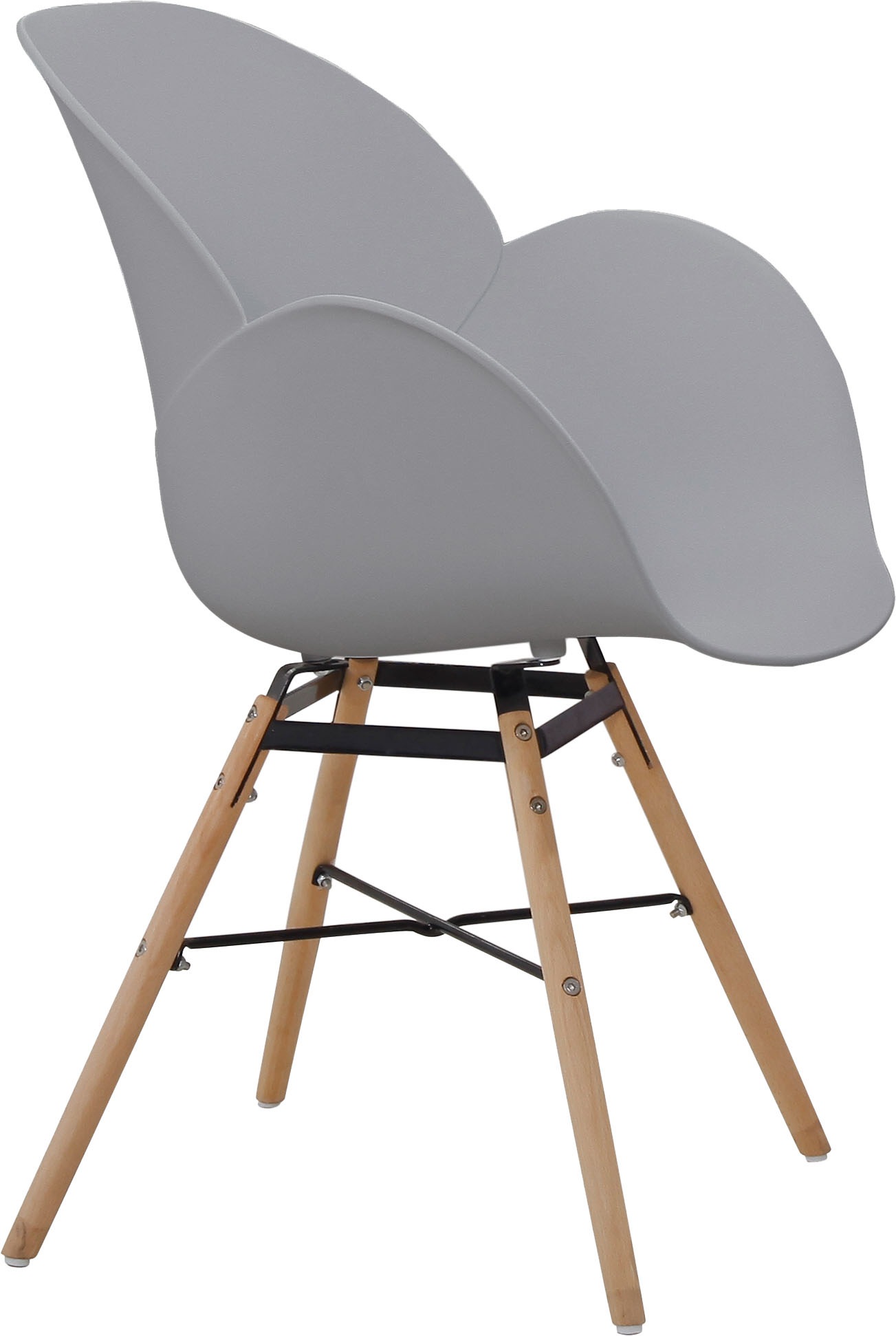 Kayoom Chaise à 4 pieds »Stuhl Amalia 110 2er-Set, praktisches Set, bequemer Kunststoffstuhl« (Set) 2 cuispflegeleicht, abwaschbar, in einem Stück spritzgegossene Sitzfläche